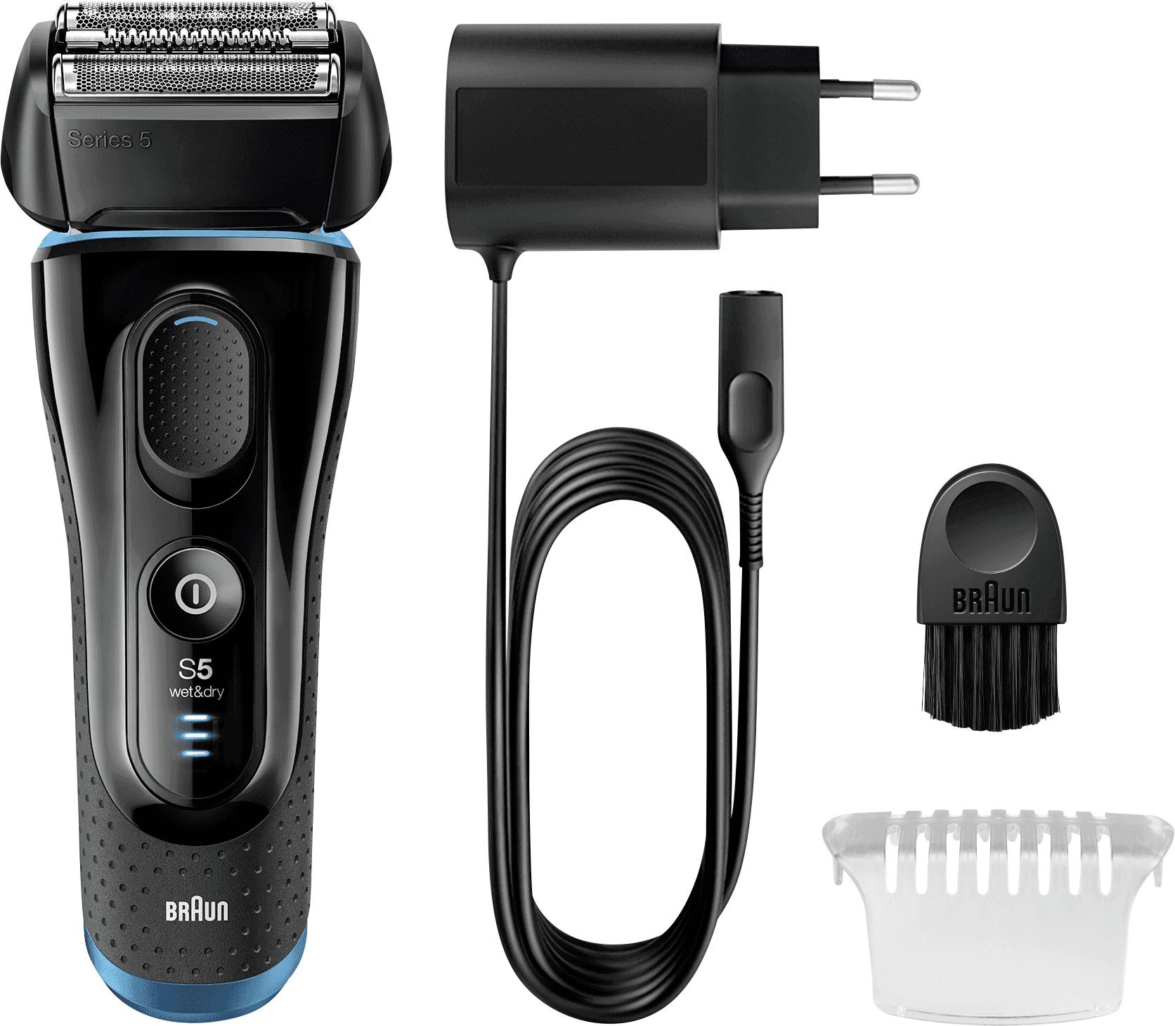 Braun Series5 5140s Rasierer abwaschbar Schwarz, Blau