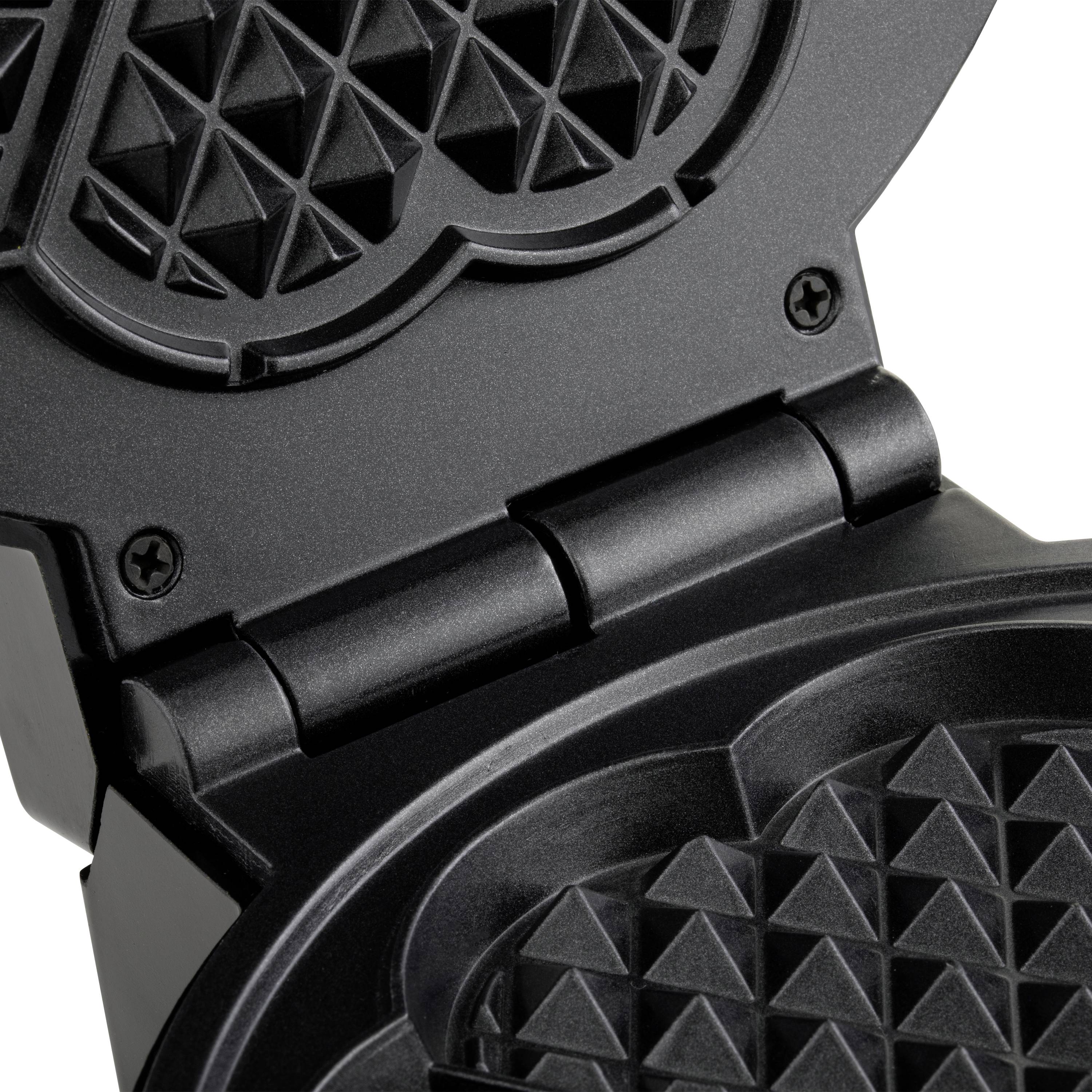 Prinz PZ-WA1 Waffeleisen stufenloser Temperaturregler, Antihaftbeschichtung Schwarz, Silber