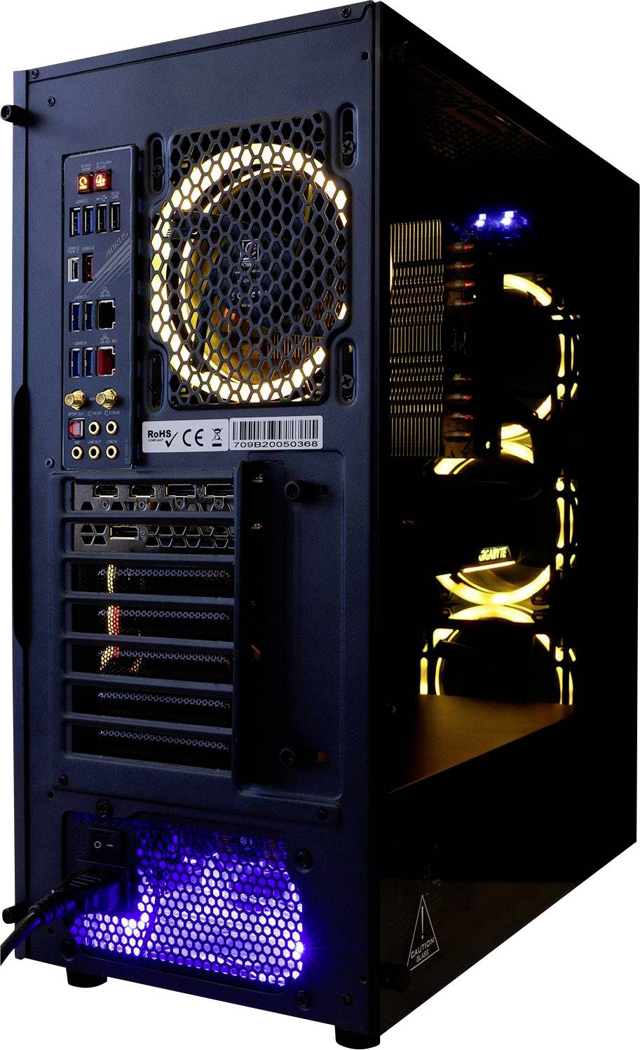 Joy-it CR-2344784 Gaming PC Intel® Core™ i9 i9-10850K 32GB 1TB SSD Nvidia GeForce RTX 3070 Windows® 10 Pro
