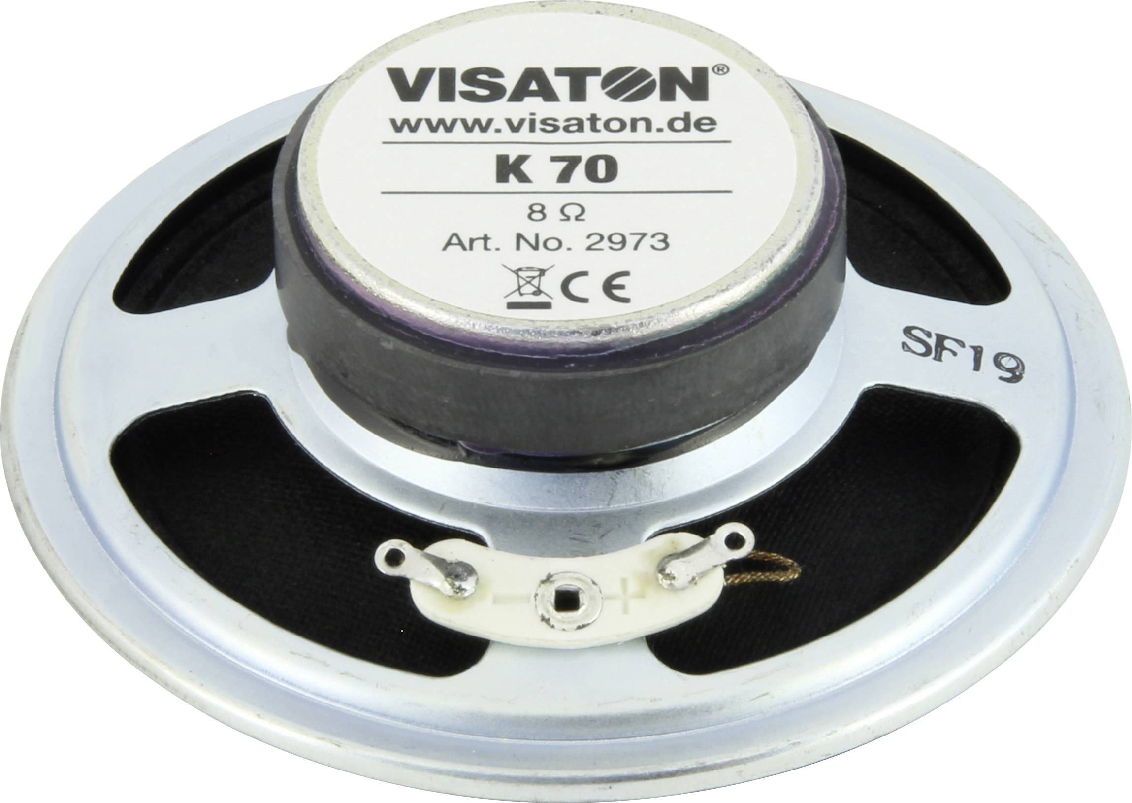 Visaton K 70 - 8 Ohm 2.8 Zoll 7cm Kleinlautsprecher 2W 8Ω Schwarz