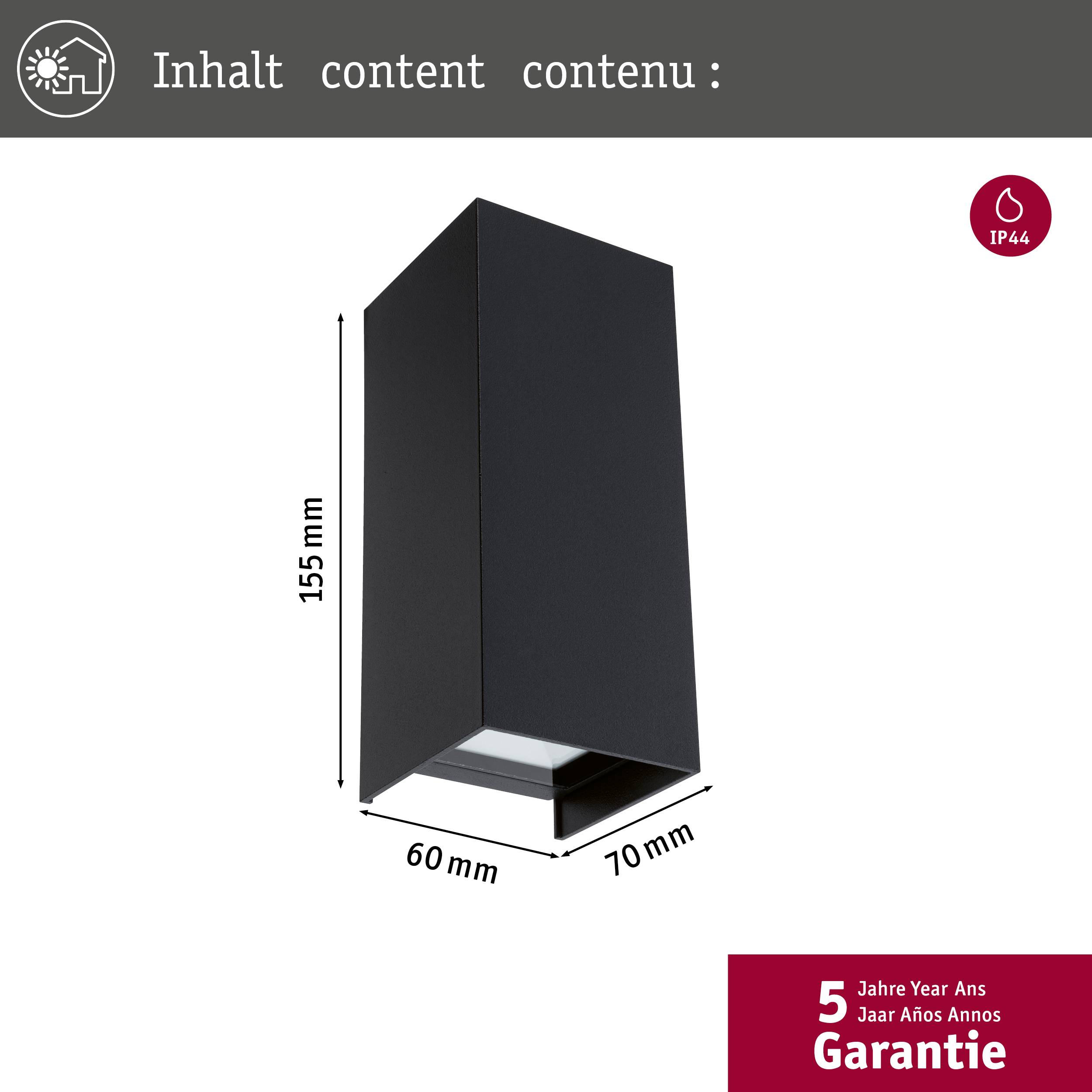 Paulmann 94326 Wandleuchte LED Anthrazit
