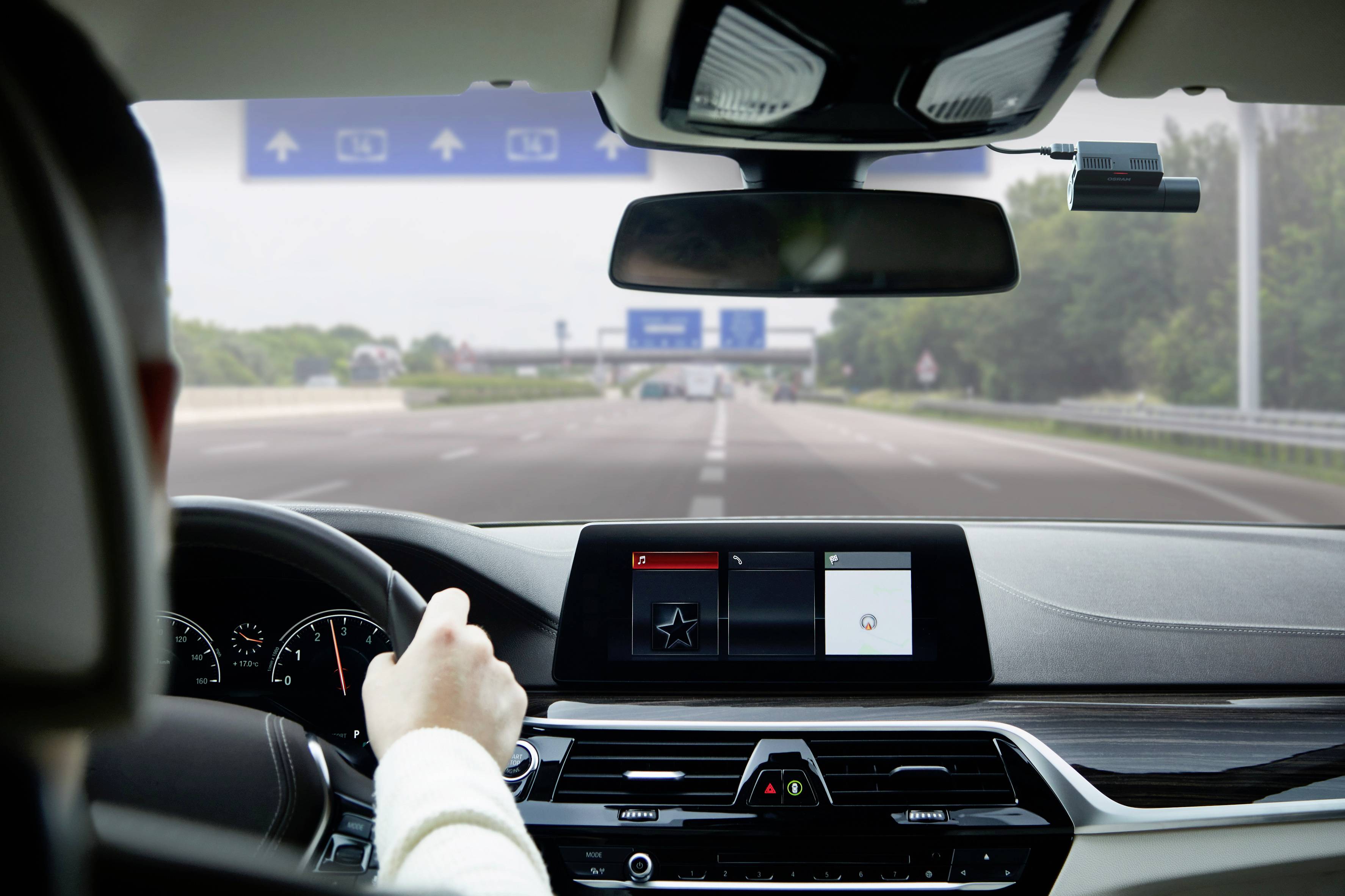 OSRAM ORSDC50 Dashcam mit GPS Blickwinkel horizontal max.=140 ° 5 V Akku, WLAN