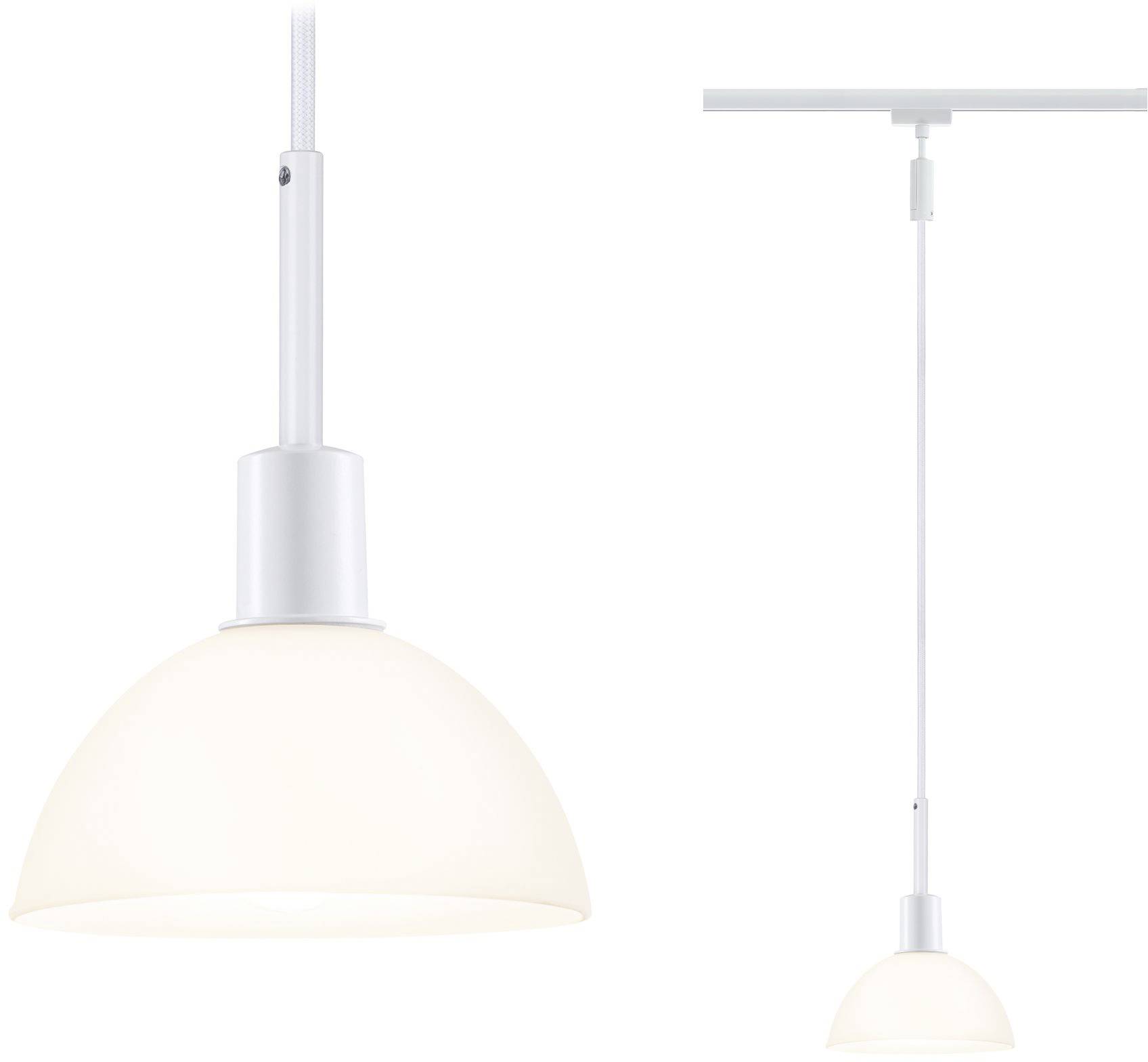 Paulmann Sarrasani Pendelleuchte URail E14 Weiß, Opal