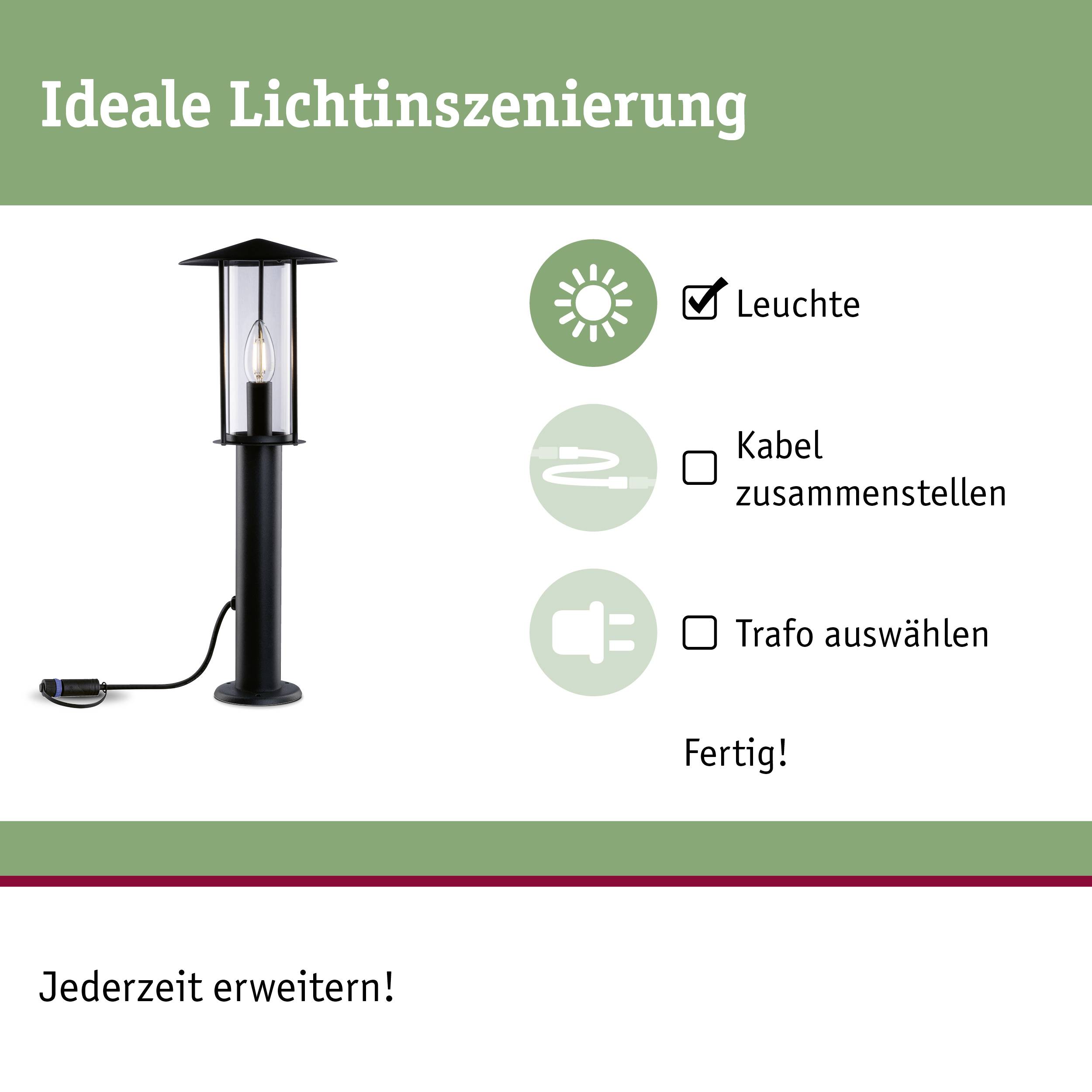 Paulmann Poller Classic 94322 Beleuchtungssystem Plug & Shine 2W Anthrazit