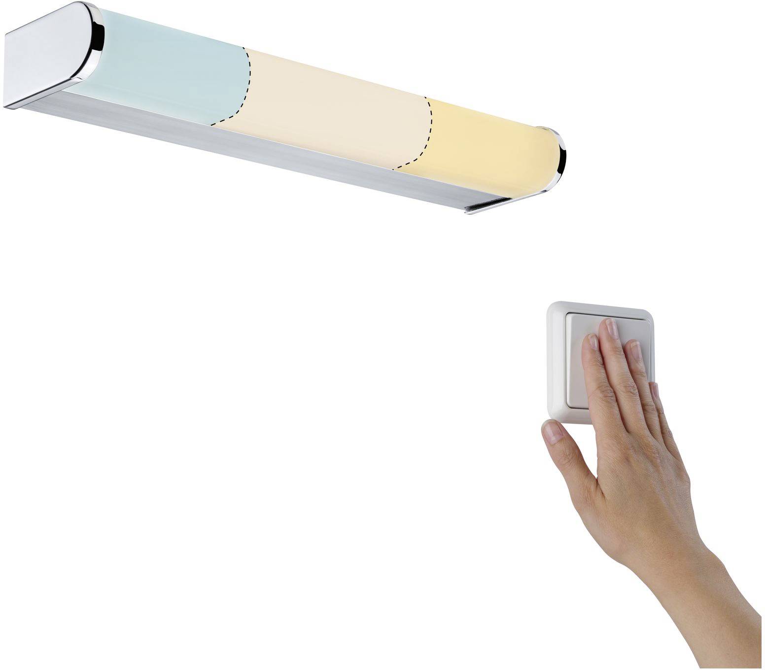 Paulmann 78943 LED-Spiegelleuchte 6.5W Warmweiß Chrom