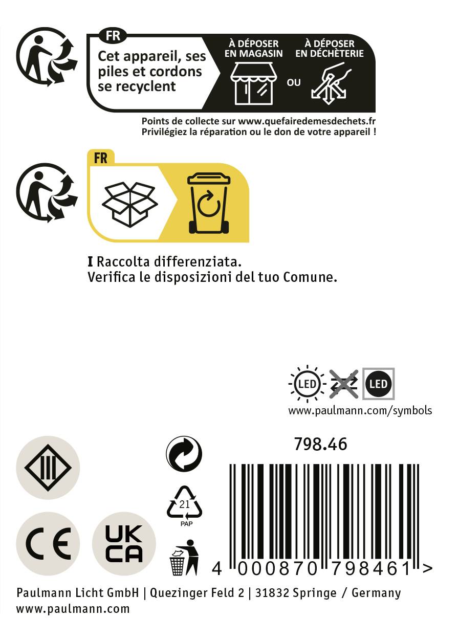 Paulmann 79846 Solar-Hausnummernleuchte 0.20W Warmweiß Schwarz