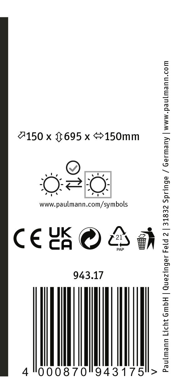Paulmann classic lantern 56 94317 Beleuchtungssystem Plug & Shine 2W Anthrazit