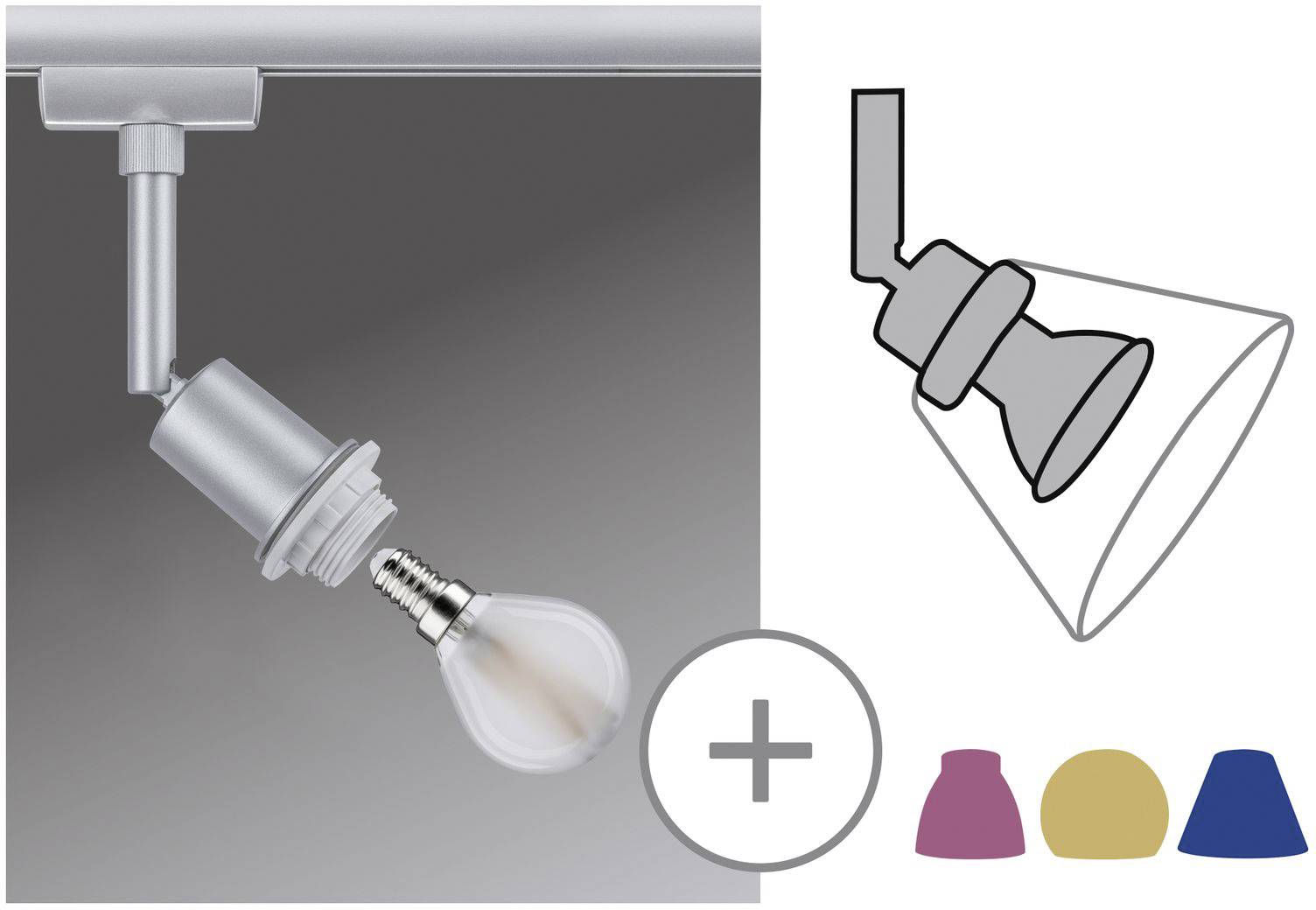 Paulmann Deco Spot Dekoleuchte URail E14 Chrom (matt)