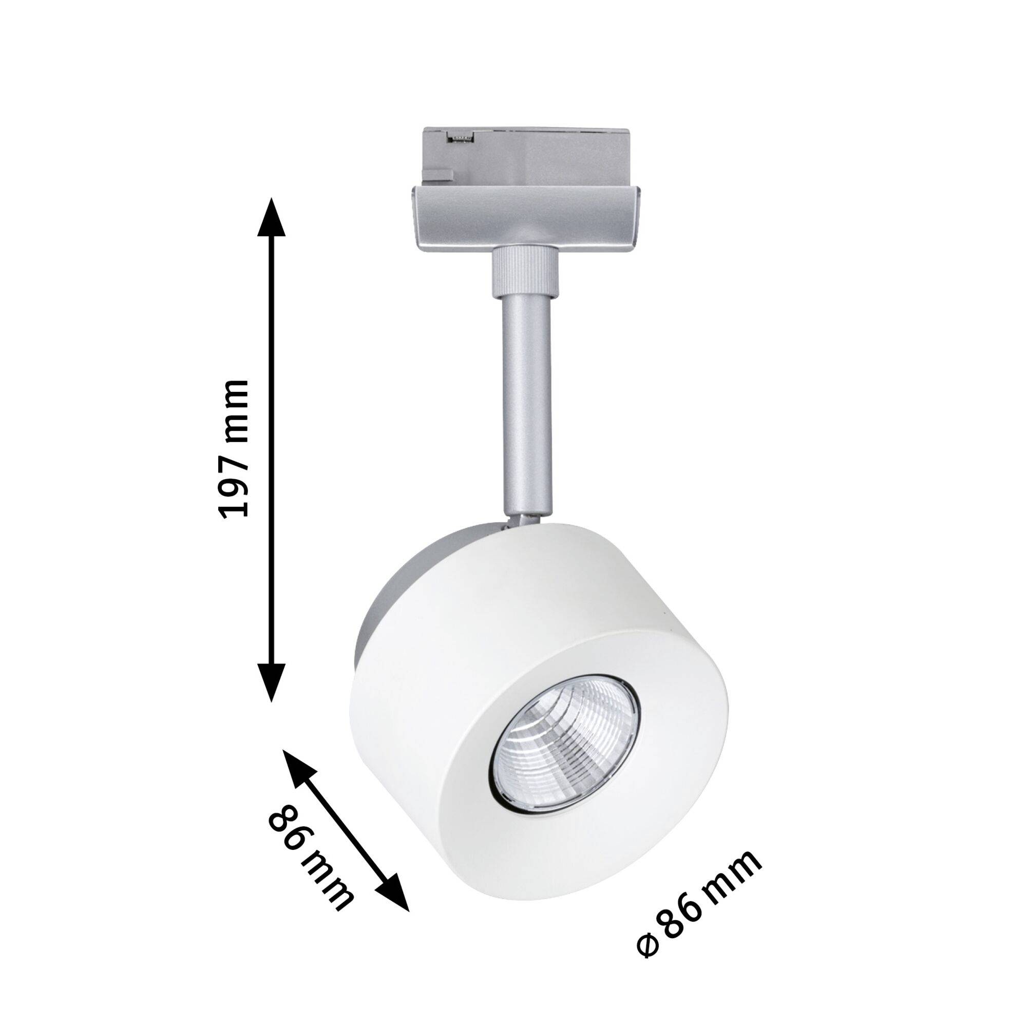 Paulmann Spot Pane Deckenstrahler URail 7W LED Weiß, Chrom (matt)