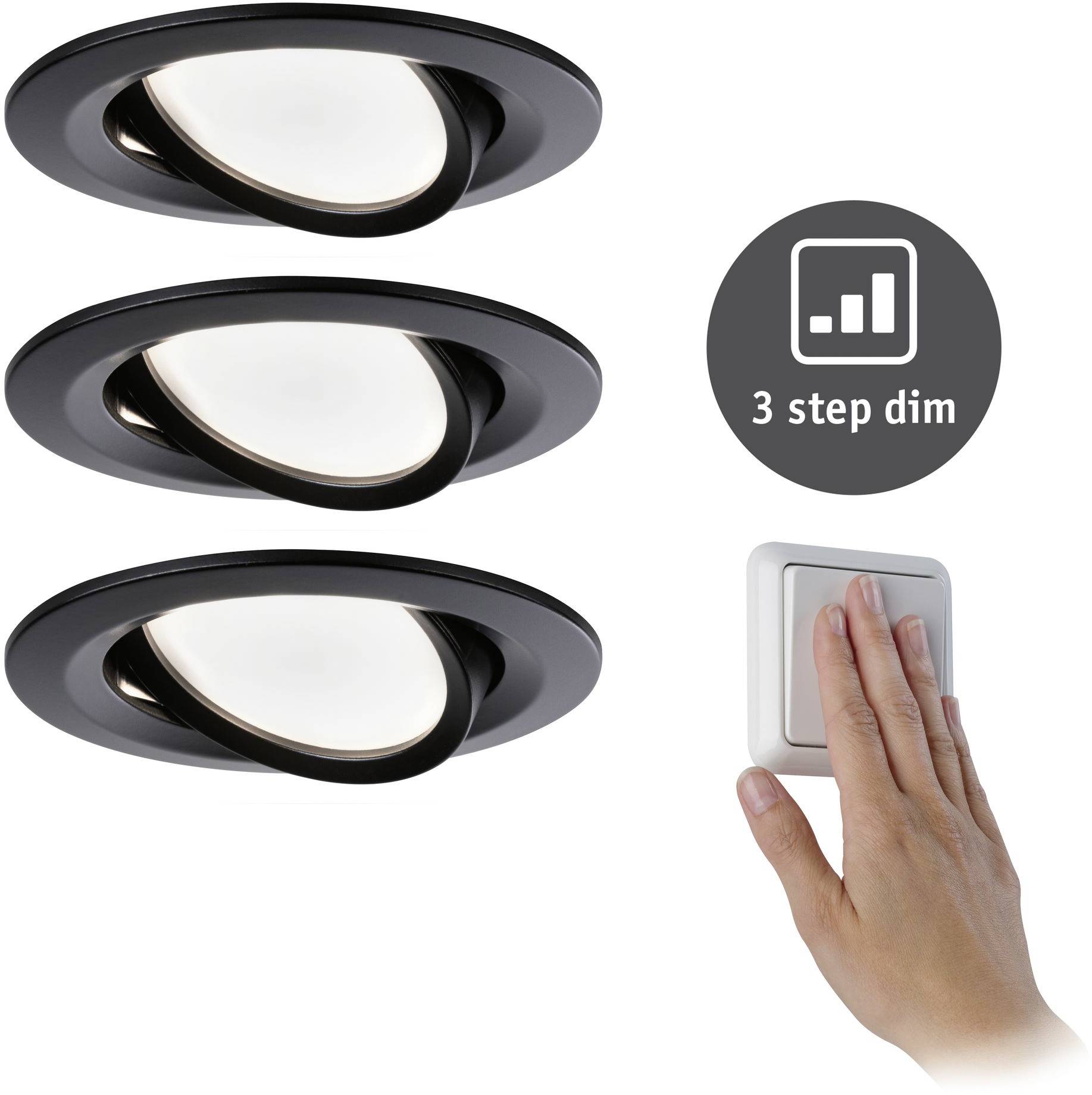 Paulmann 94472 LED-Einbauleuchte LED 18W Schwarz (matt)