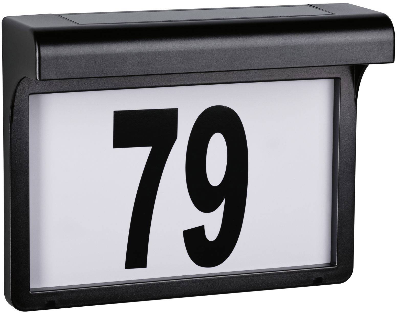 Paulmann 95388 Solar-Hausnummernleuchte 0.05W Warmweiß Schwarz