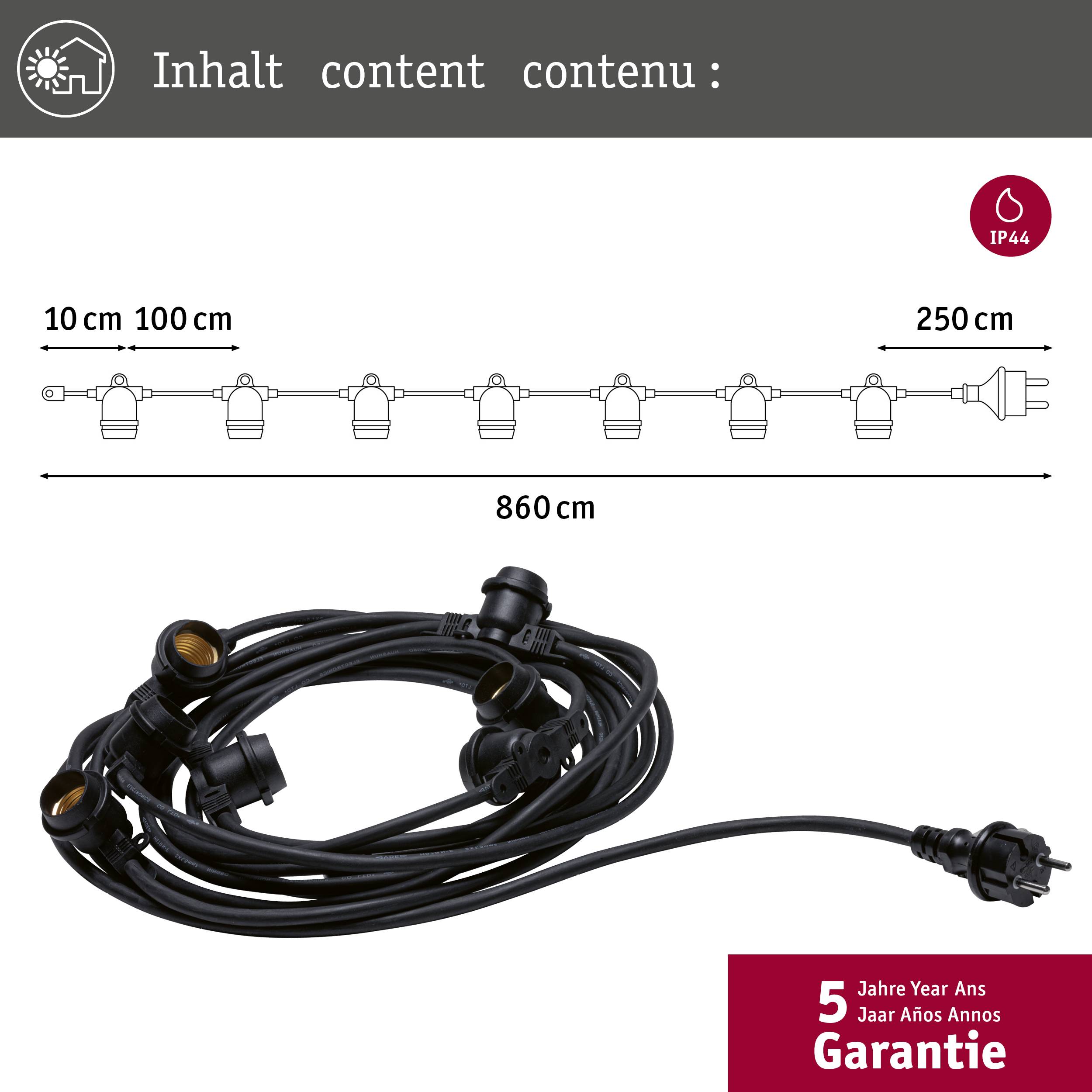 Paulmann 94316 Party-Lichterkette Innen/Außen netzbetrieben Anzahl Leuchtmittel 7