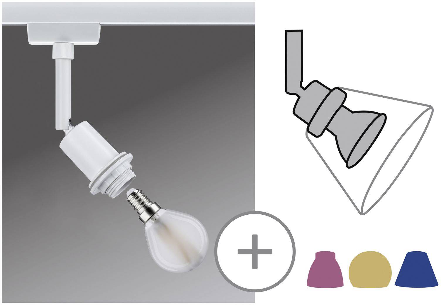 Paulmann Deco Systems Spot Deckenstrahler URail E14 Weiß