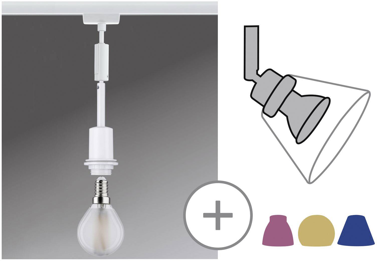 Paulmann Deco Pendel Pendelleuchte URail E14 Weiß