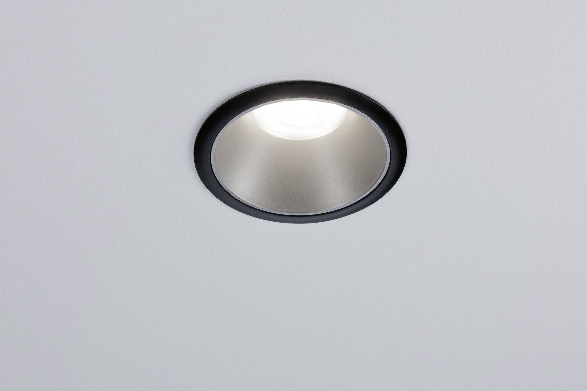 Paulmann 93397 LED-Einbauleuchte GU10 Schwarz (matt), Silber