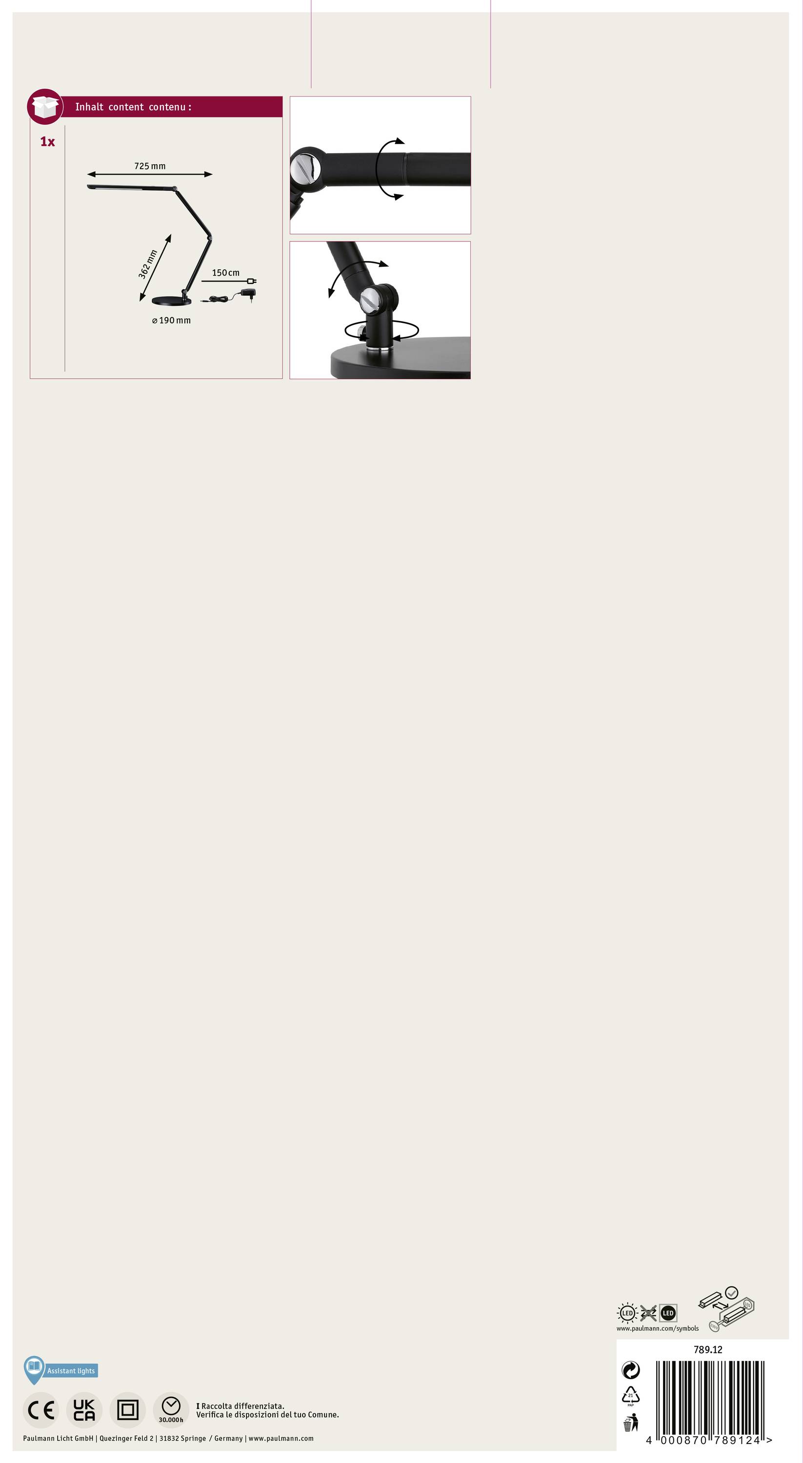Diagramm einer schwarzen Kabeldurchführungsabdeckung mit Maßen 960 mm x 80 mm. Zeigt die Installation an einem Tisch.