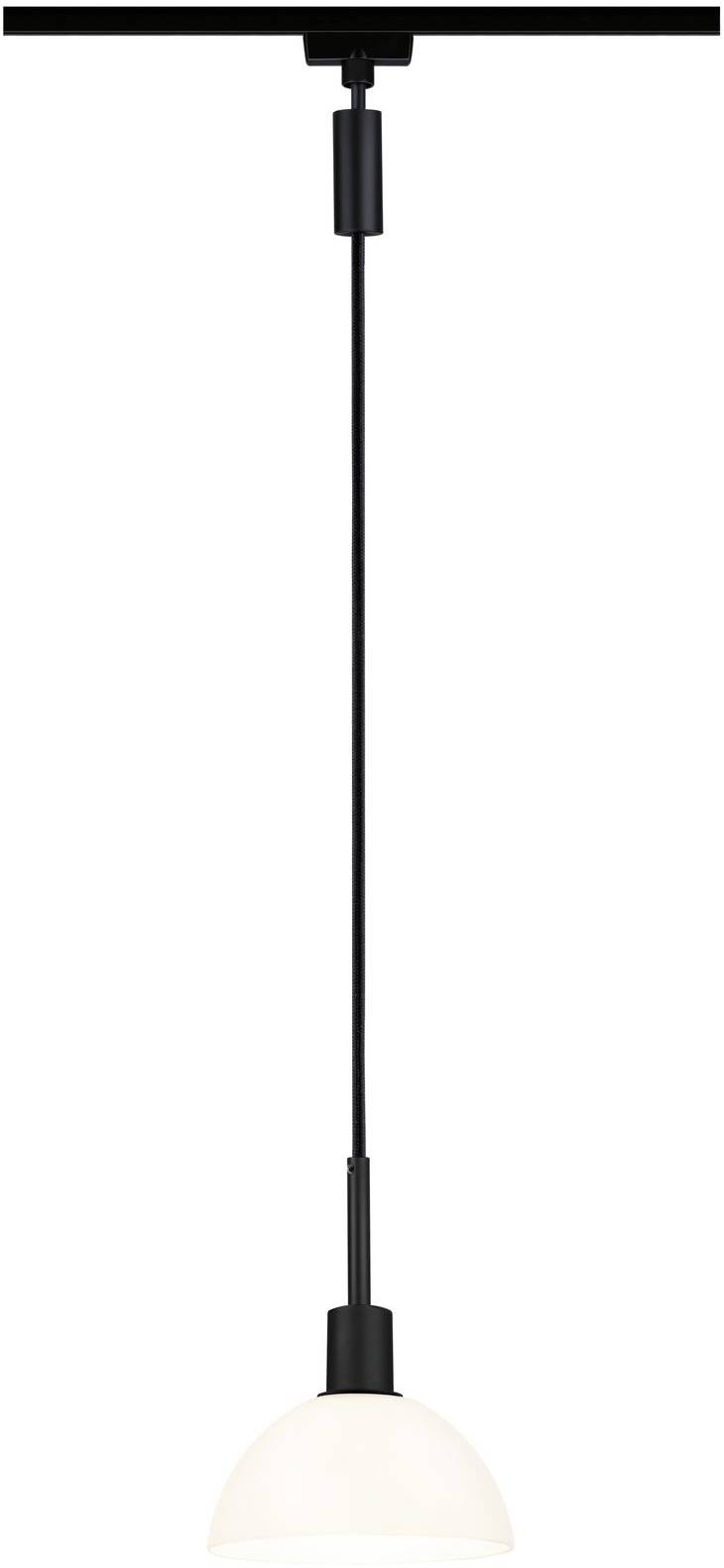 Paulmann Sarrasani Pendelleuchte URail E14 Schwarz (matt), Opal