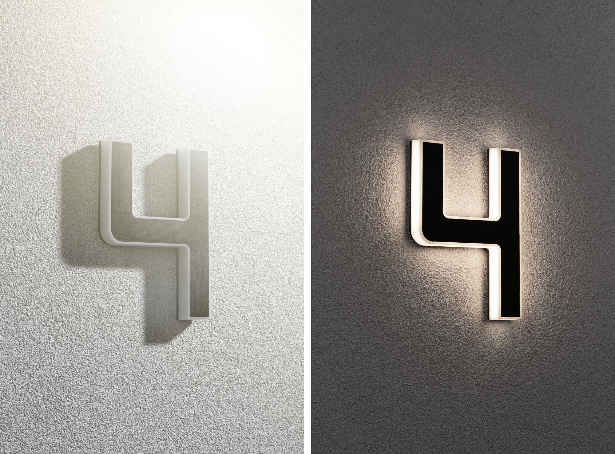 Paulmann 79845 Solar-Hausnummernleuchte 0.20W Warmweiß Schwarz