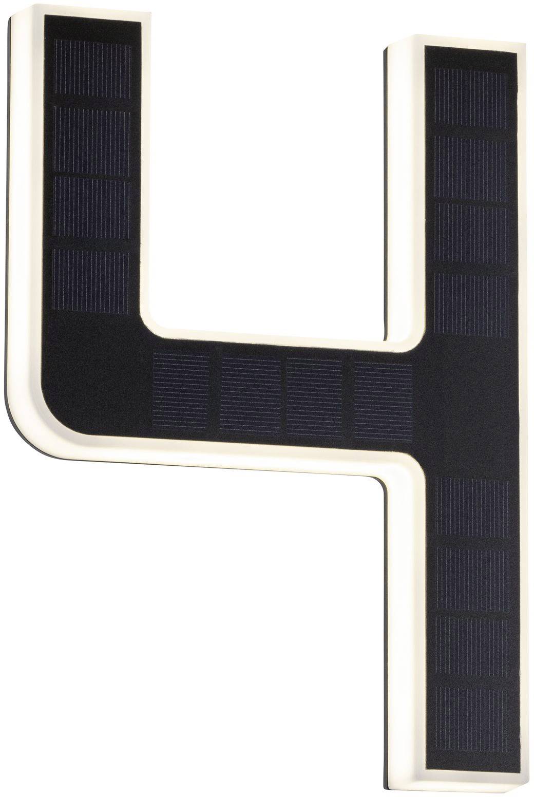 Paulmann 79845 Solar-Hausnummernleuchte 0.20W Warmweiß Schwarz