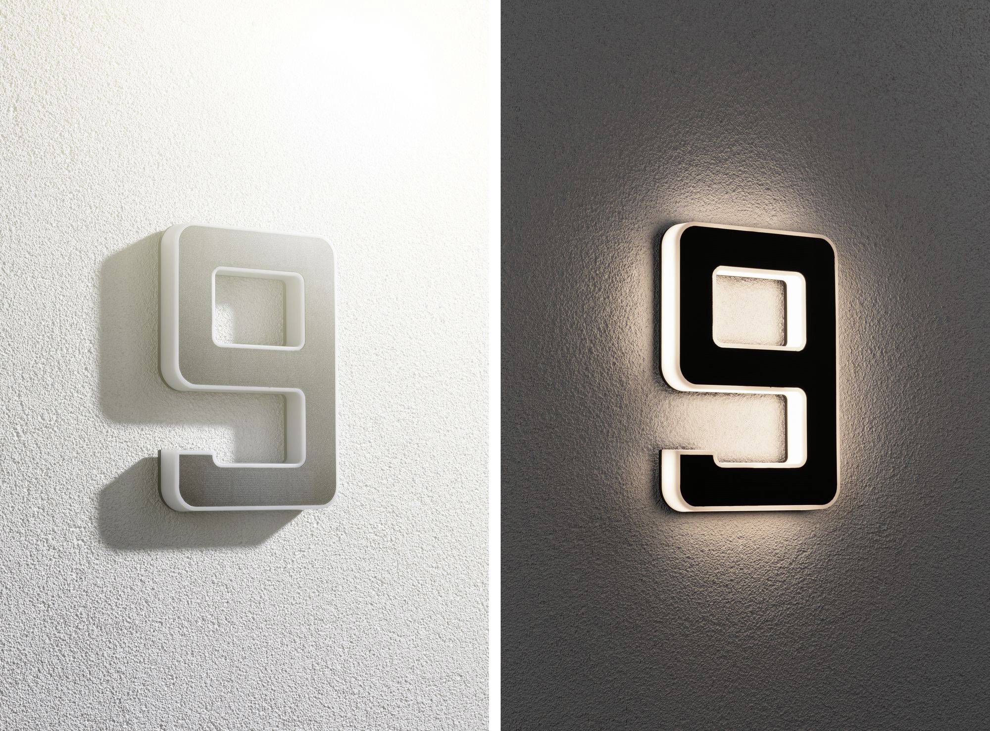 Paulmann 79850 Solar-Hausnummernleuchte 0.20W Warmweiß Schwarz