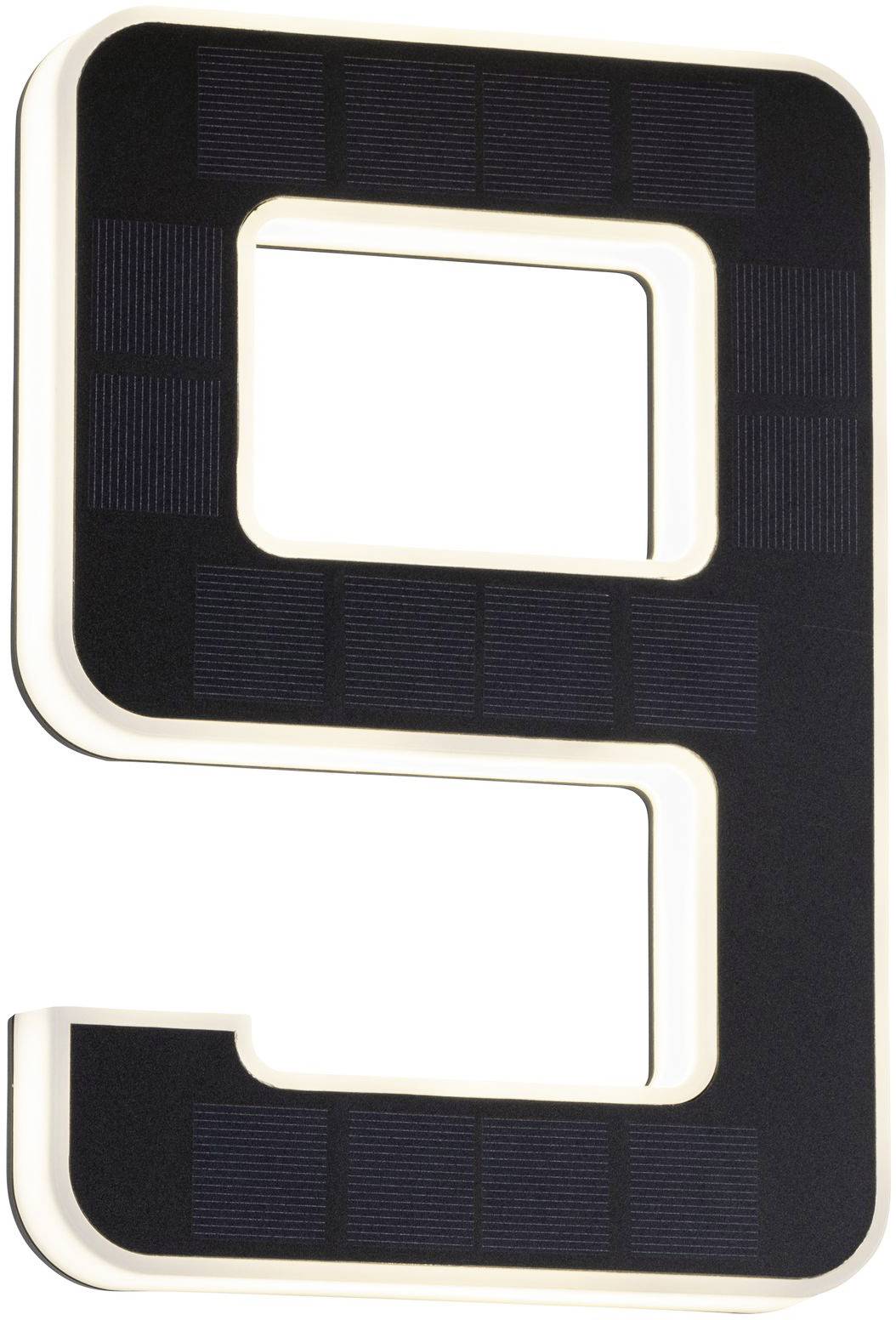 Paulmann 79850 Solar-Hausnummernleuchte 0.20W Warmweiß Schwarz