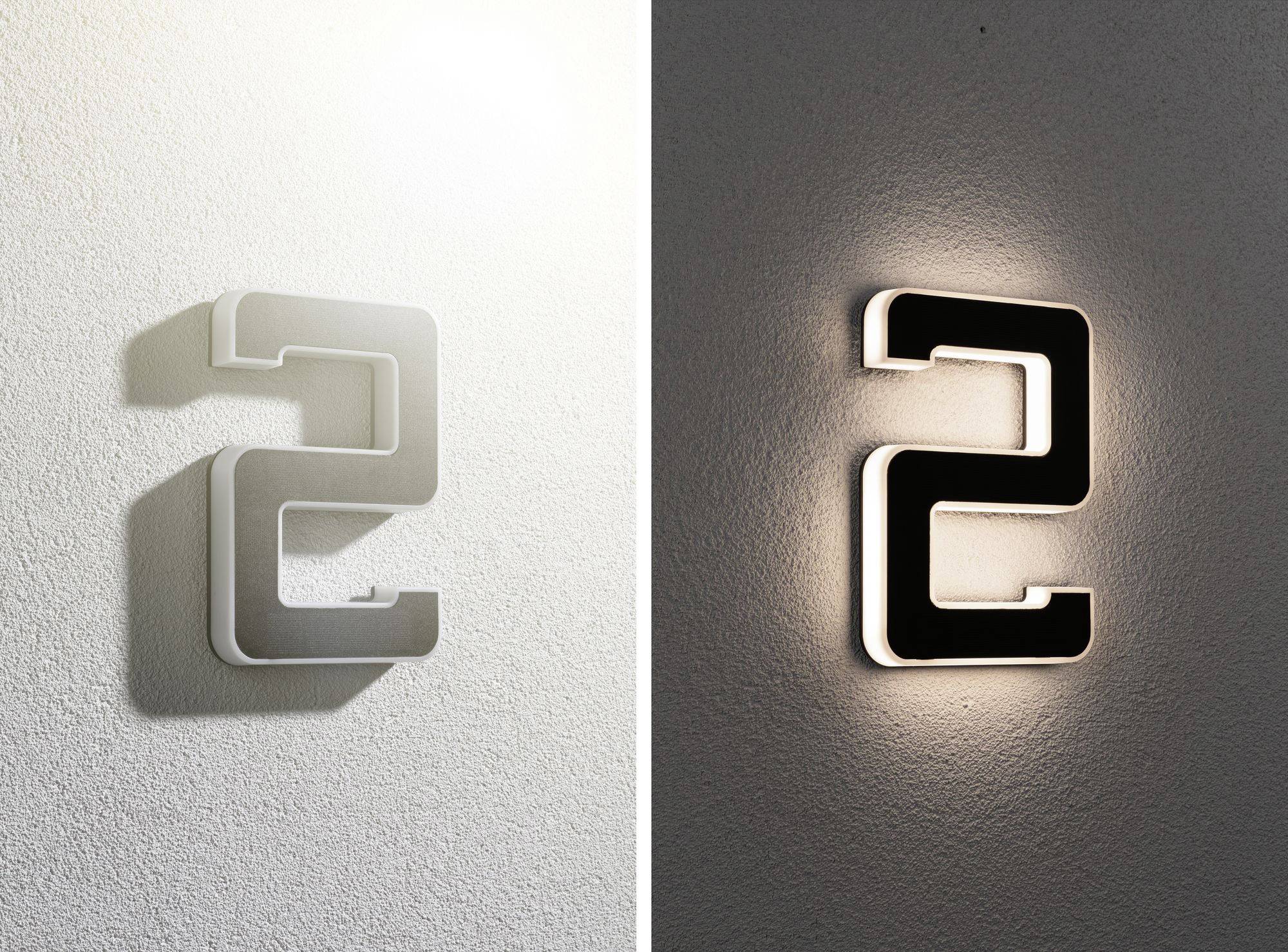 Paulmann 79843 Solar-Hausnummernleuchte 0.20W Warmweiß Schwarz