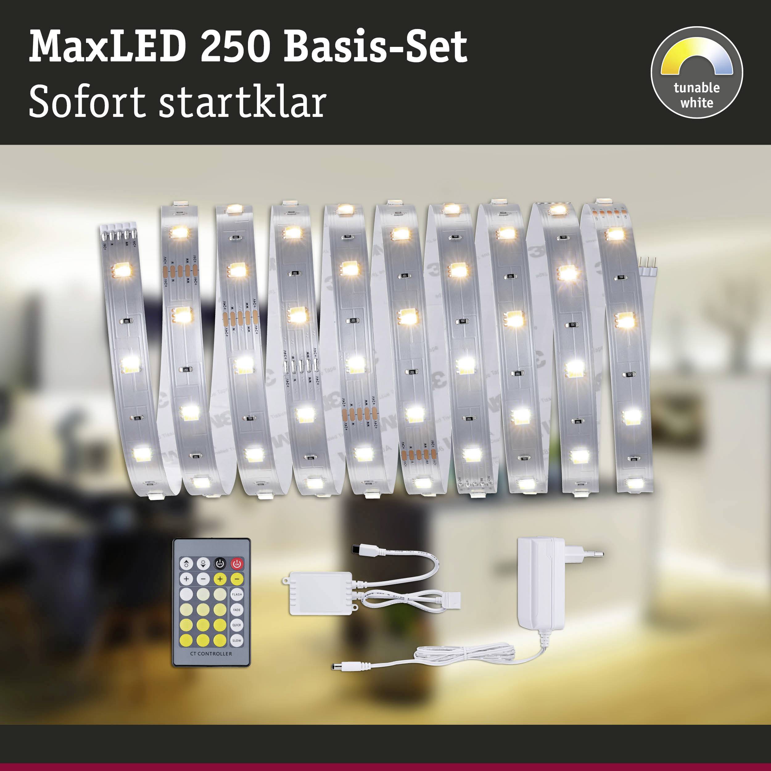 Paulmann 79860 LED-Streifen-Basisset mit Stecker 24V 3m Warmweiß 1 Set