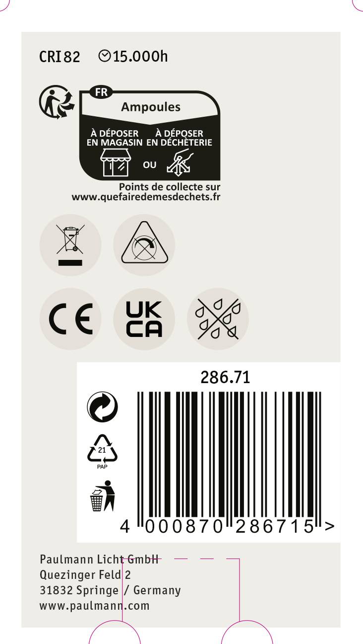 Paulmann 28671 LED EEK F (A - G) E27 Glühlampenform 6.5W = 48W Warmweiß (Ø x H) 60mm x 106mm 1St.