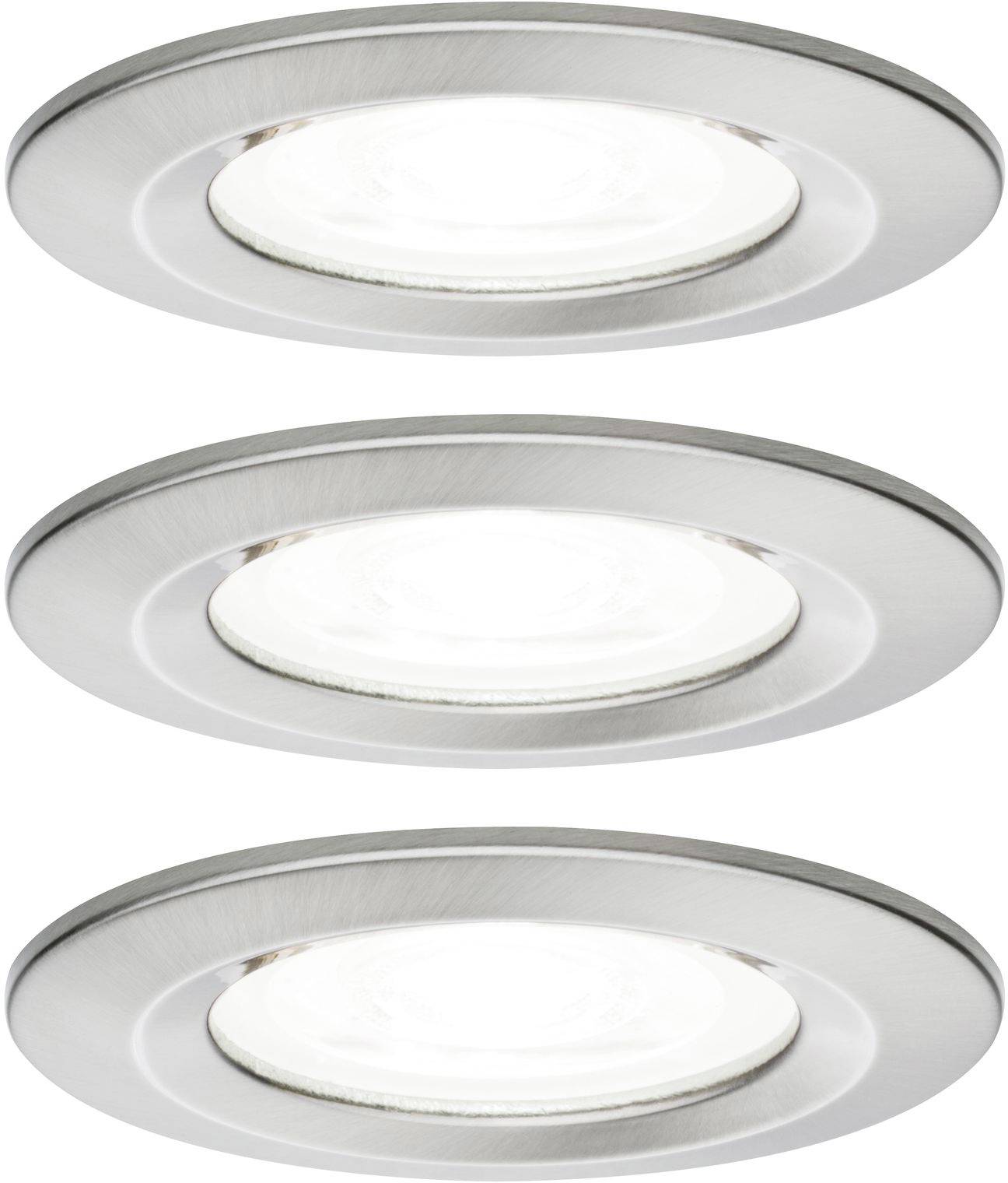 Paulmann 92979 LED-Einbauleuchte 3er Set LED GU10 19.5W Eisen (gebürstet)