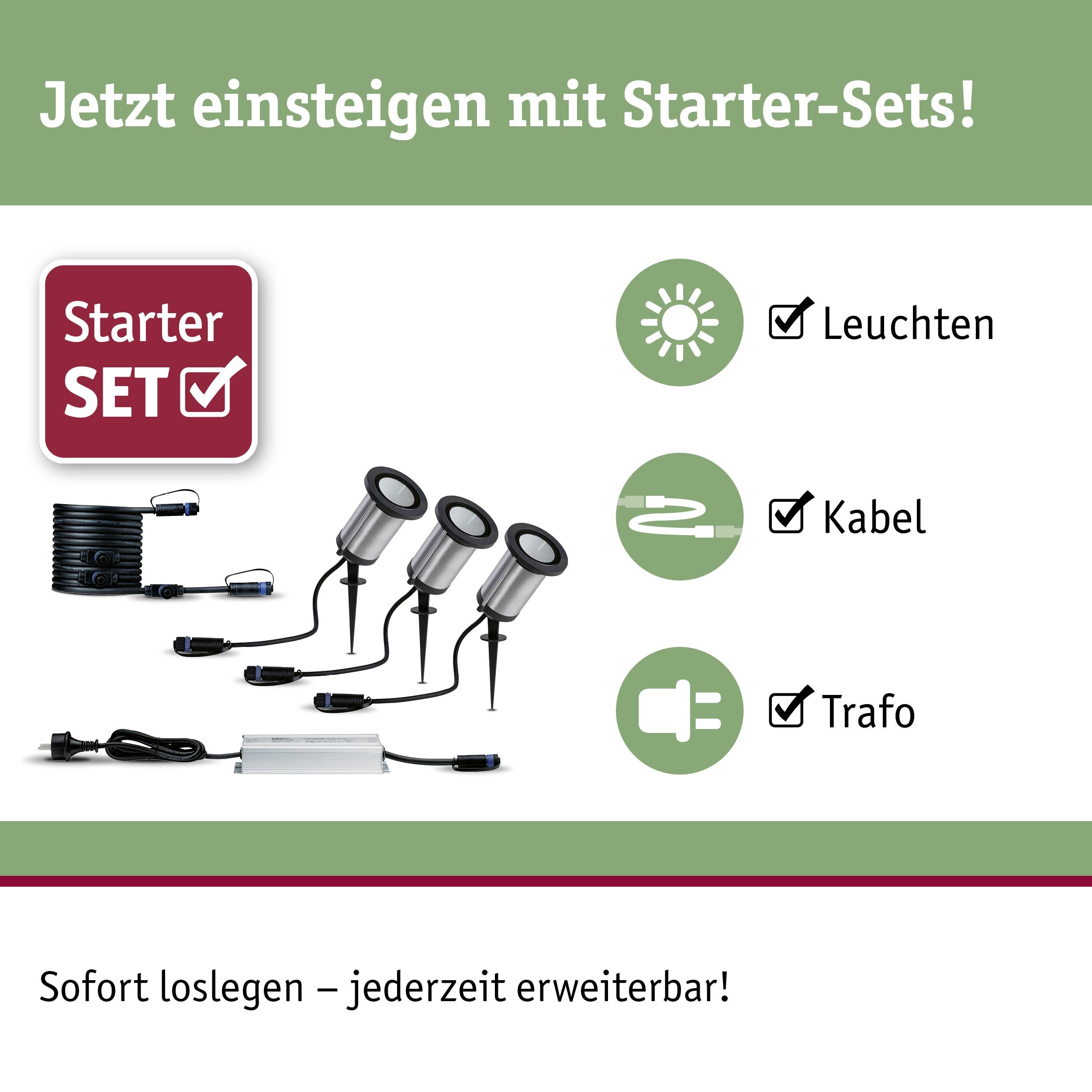 Paulmann Spot Classic 6W 94286 Beleuchtungssystem Plug & Shine LED 5.1 W Warmweiß Anthrazit