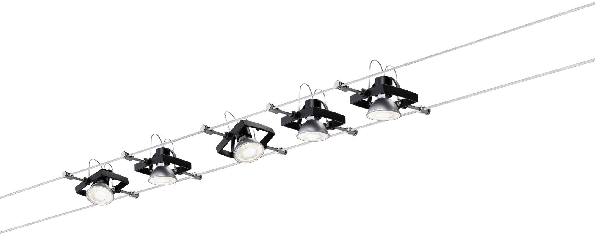 Paulmann Wire Set MacII Seil-Komplettsystem GU5.3 LED Schwarz (matt)