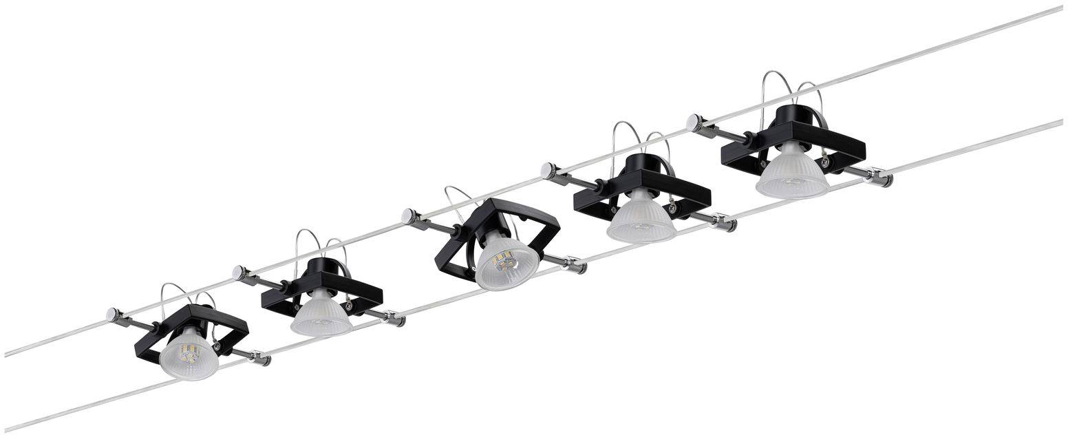 Paulmann Wire Set MacII Seil-Komplettsystem GU5.3 LED Schwarz (matt)