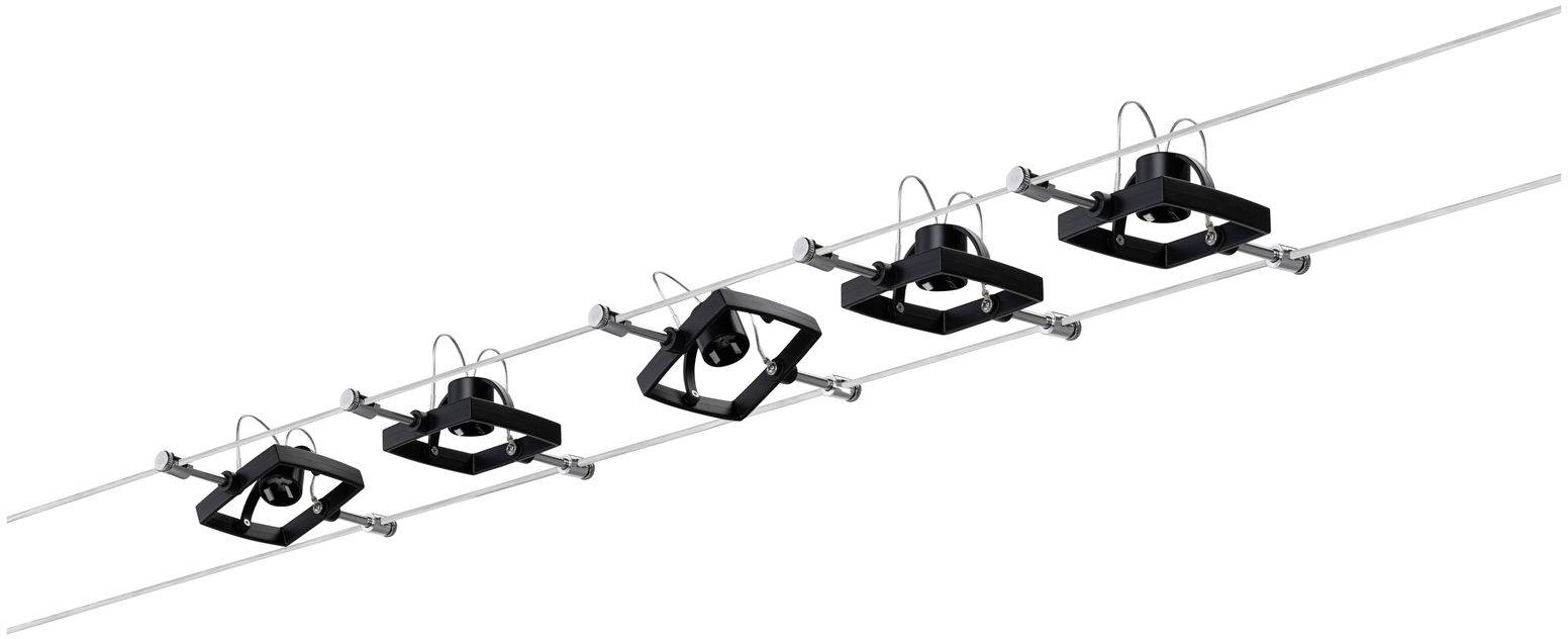 Paulmann Wire Set MacII Seil-Komplettsystem GU5.3 LED Schwarz (matt)