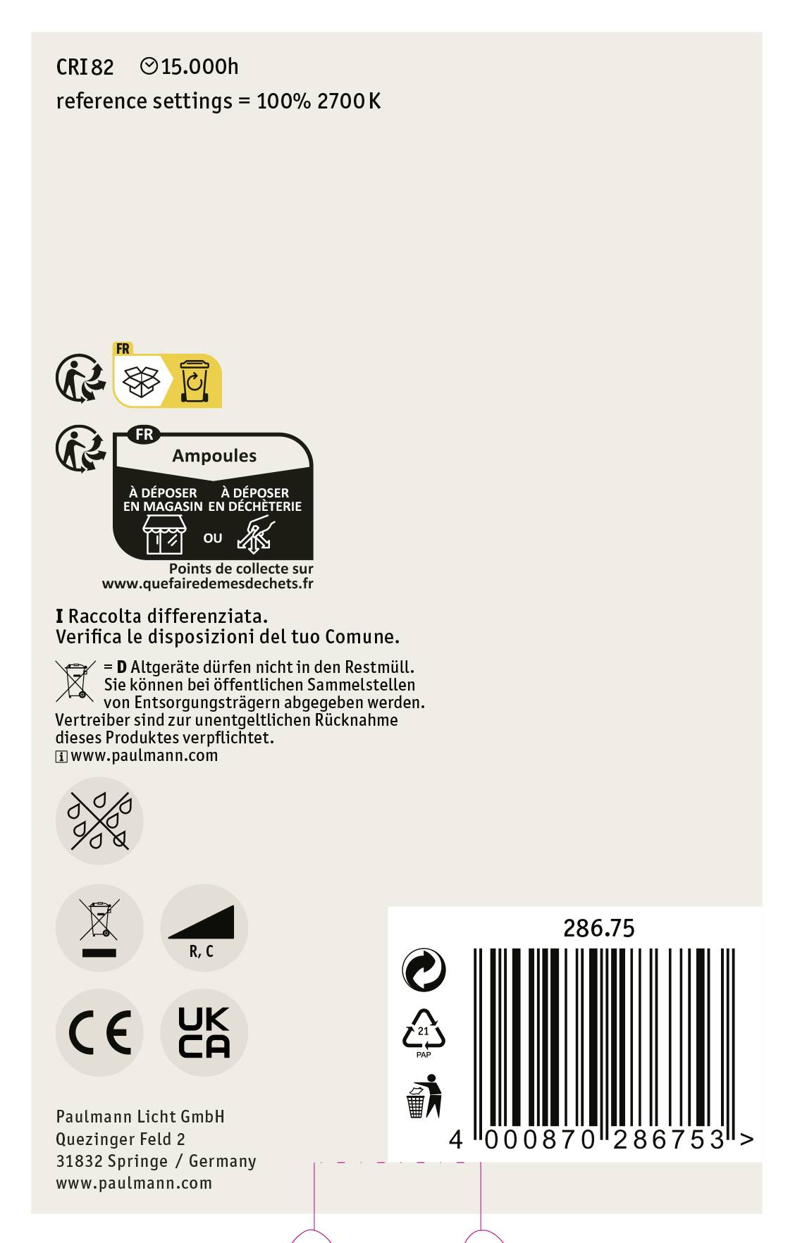 Paulmann 28675 LED EEK F (A - G) E27 Globeform 6.5 W = 48 W Warmweiß (Ø x H) 95 mm x 138 mm 1 St.