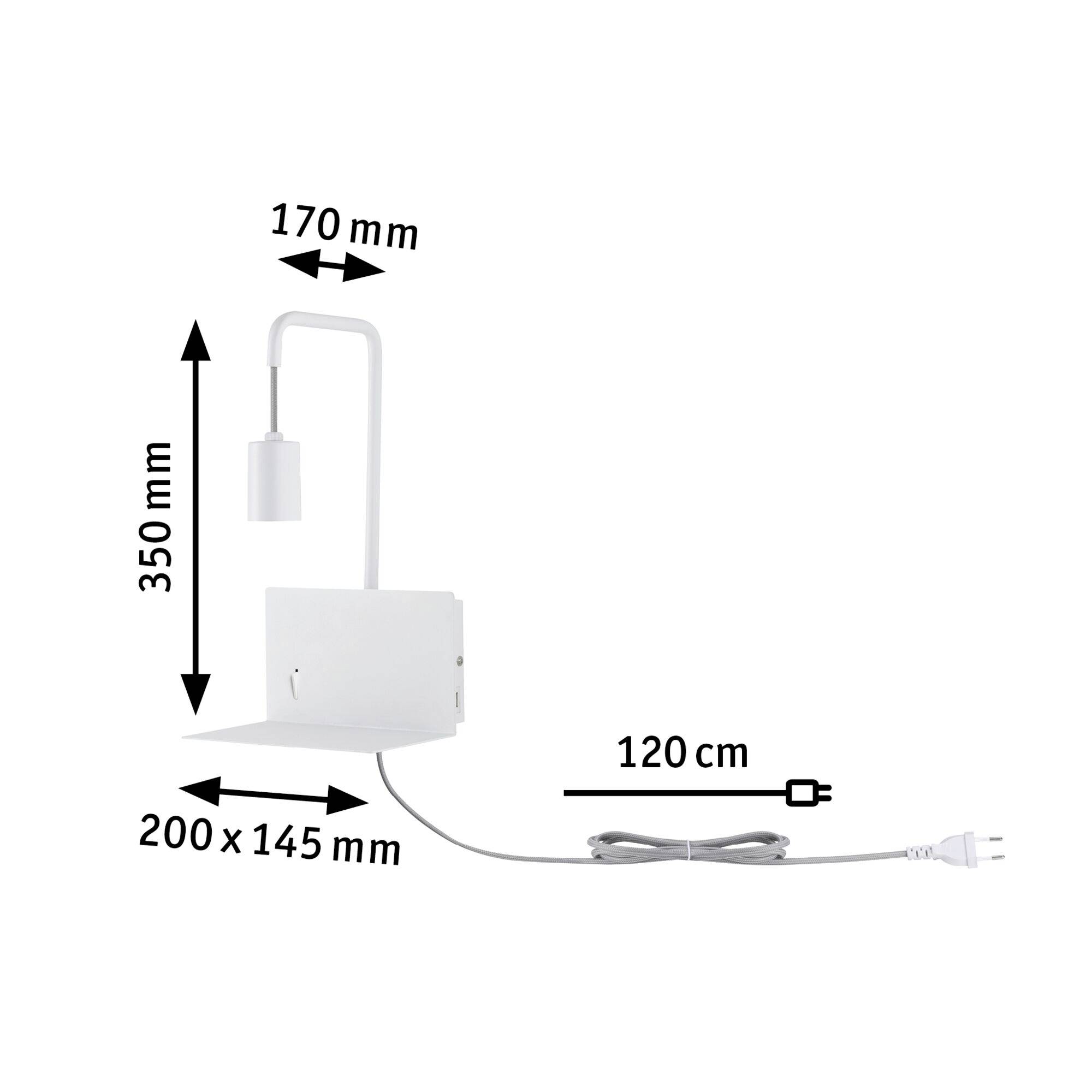 Paulmann Calvani 79812 Wandleuchte E27 LED Weiß