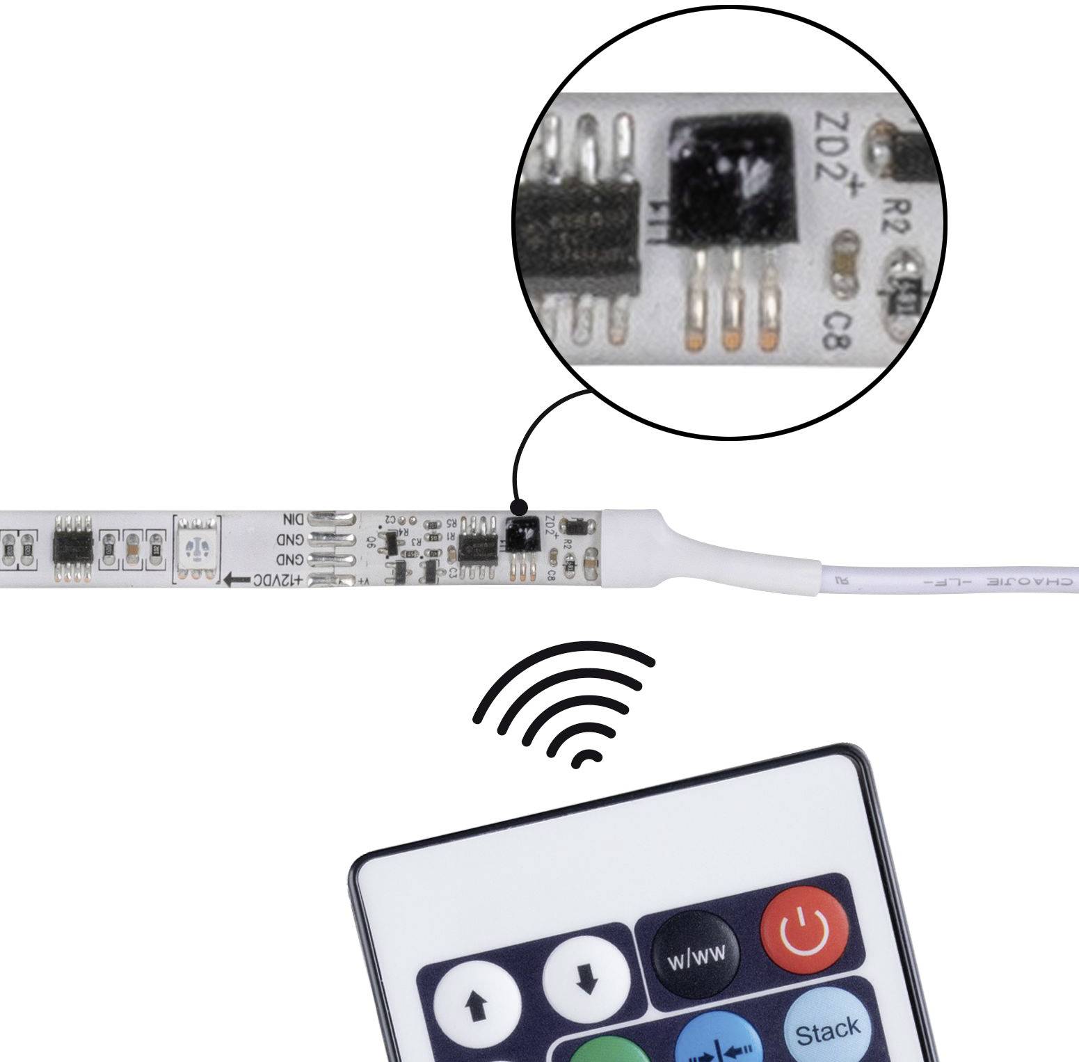 Paulmann FN SimpLED Strip 7,5m 70514 LED-Streifen mit Stecker 12V 7.5m RGB 1 Set