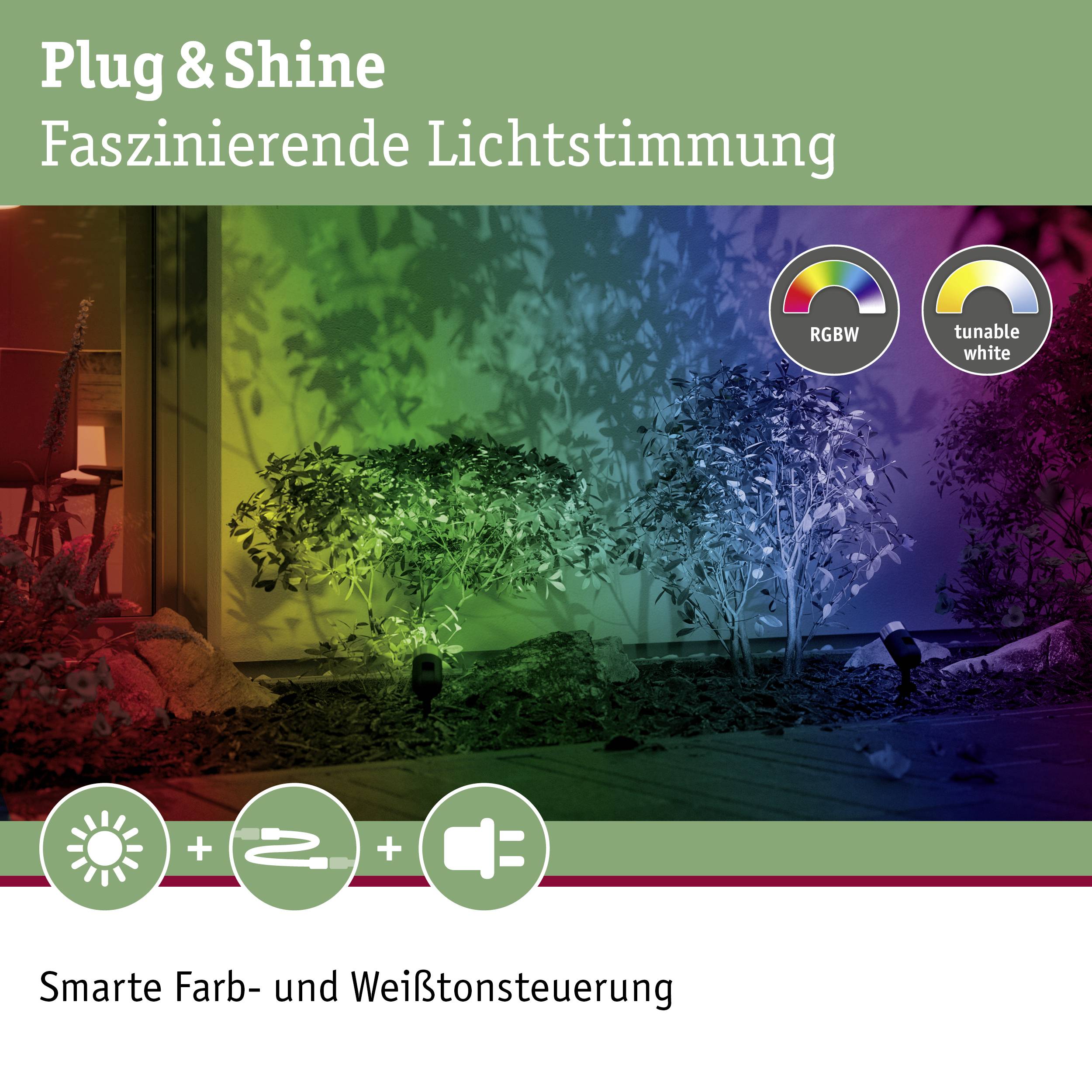 Paulmann colour Spot Pike 94283 Beleuchtungssystem Plug & Shine ZigBee LED 4.5W Warmweiß Anthrazit
