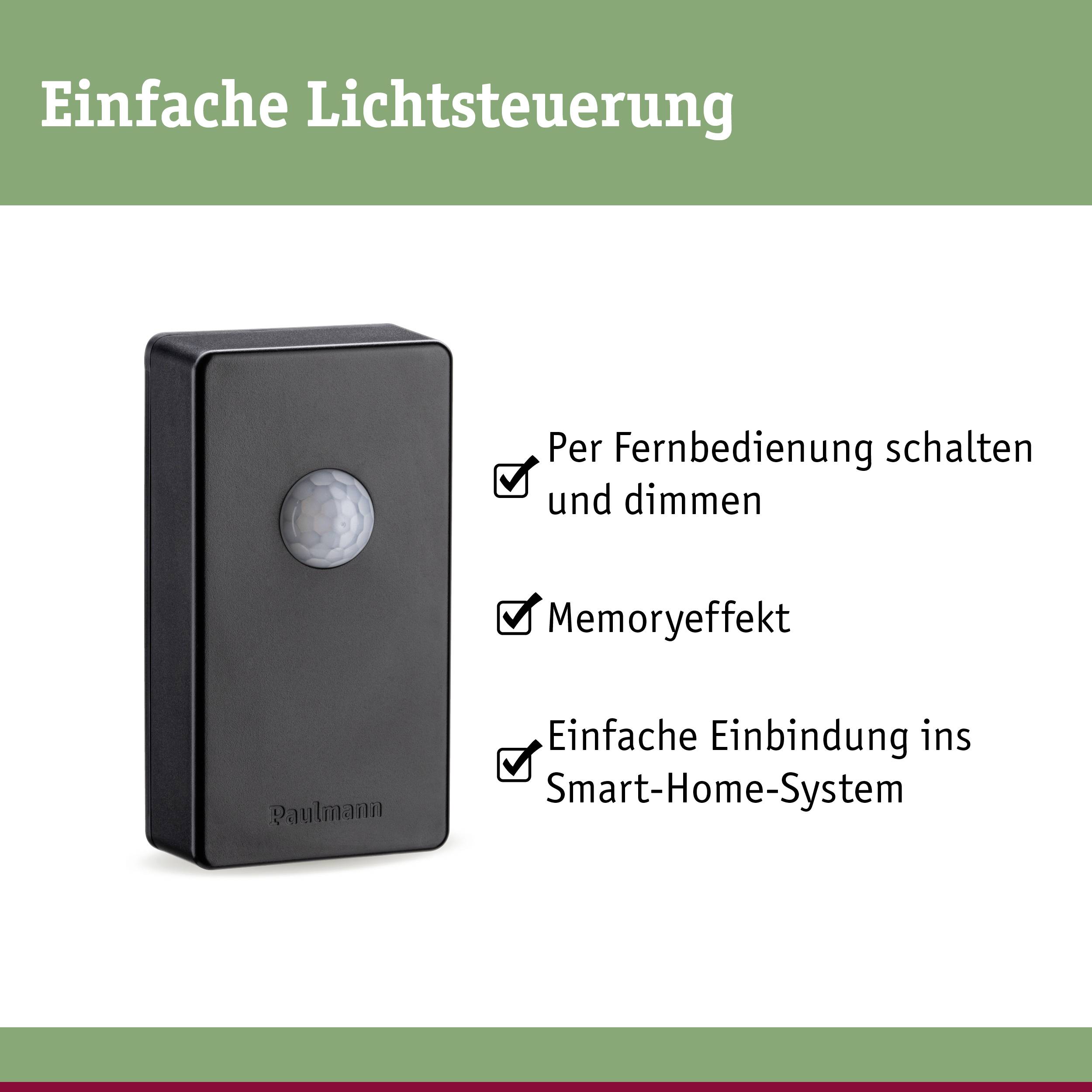 Paulmann wireless twilight sensor Zigbee 18012 Beleuchtungssystem Plug & Shine ZigBee LED Anthrazit