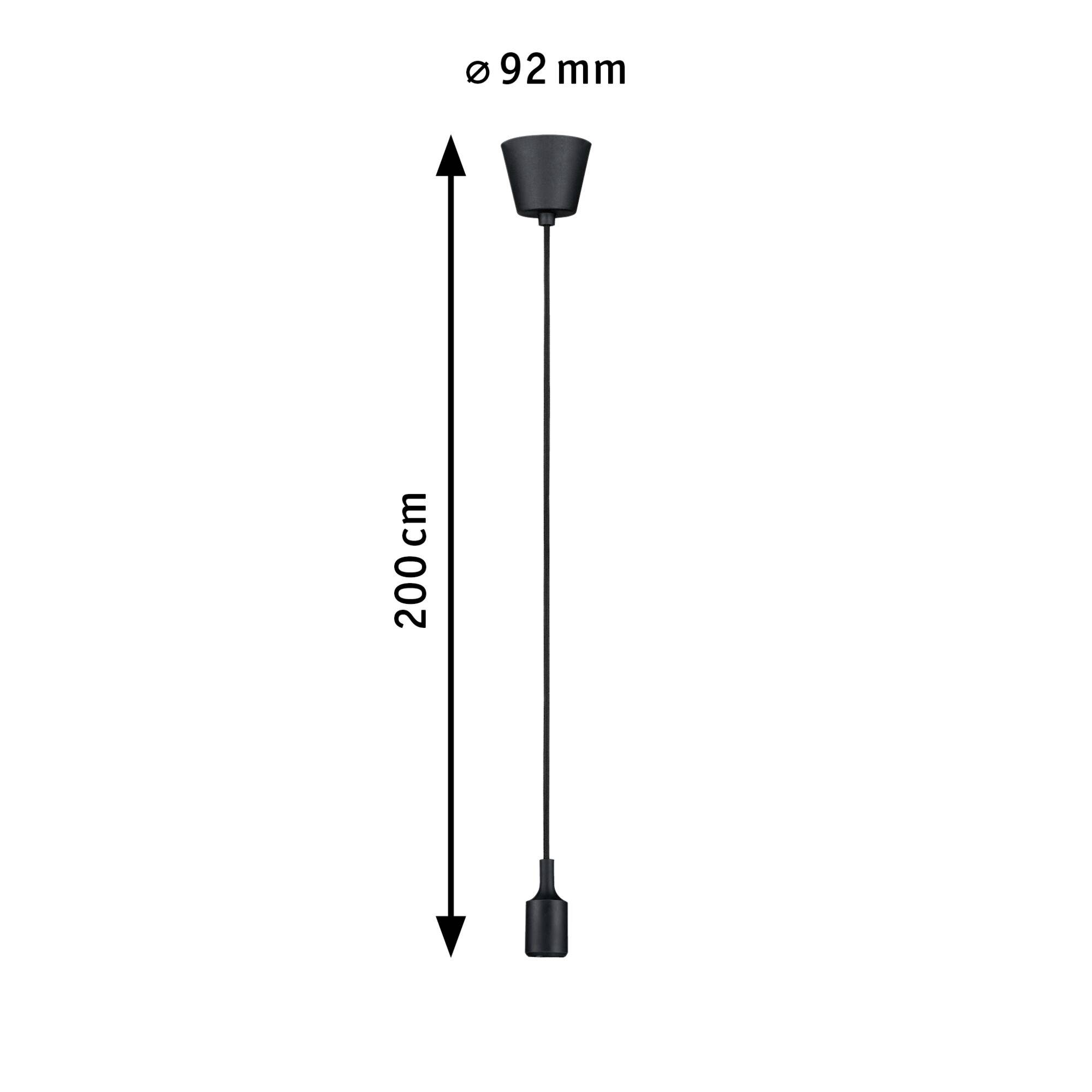 Paulmann Ketil 50381 Pendelleuchte LED E27 Schwarz