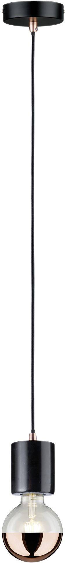 Paulmann Nordin 79751 Pendelleuchte LED E27 Schwarz, Marmor, Kupfer matt