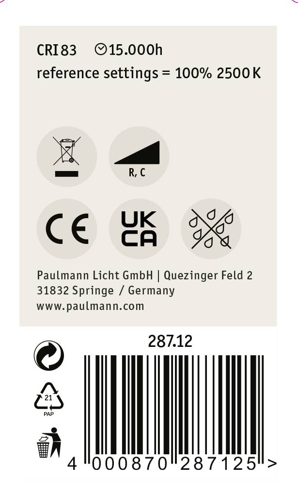 Paulmann 28712 LED EEK F (A - G) E14 Tropfenform 4.7W = 37W Gold (Ø x H) 45mm x 78mm 1St.