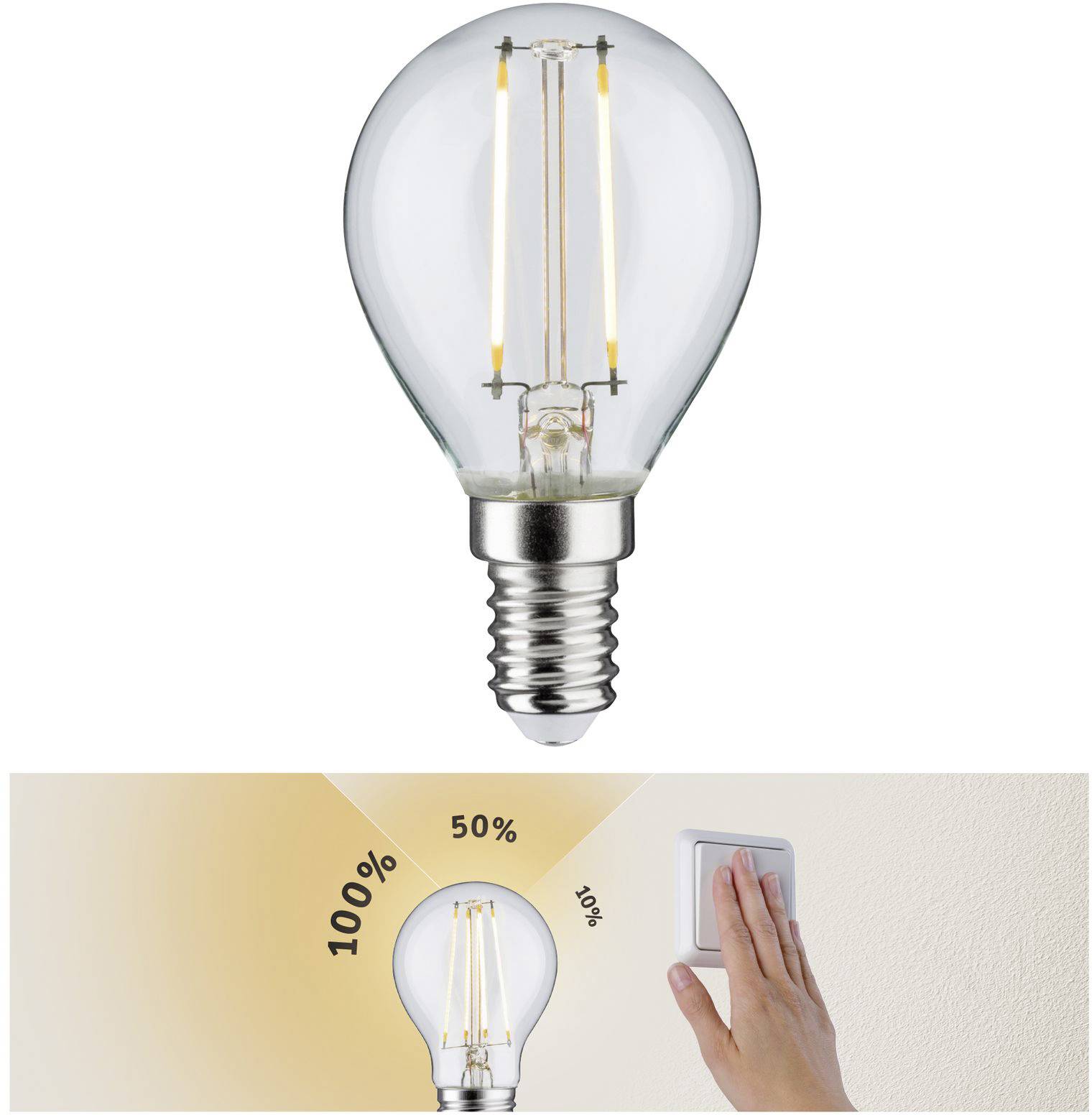 Paulmann 28573 LED EEK F (A - G) E14 Tropfenform 2.5W = 25W Warmweiß (Ø x H) 45mm x 80mm 1St.