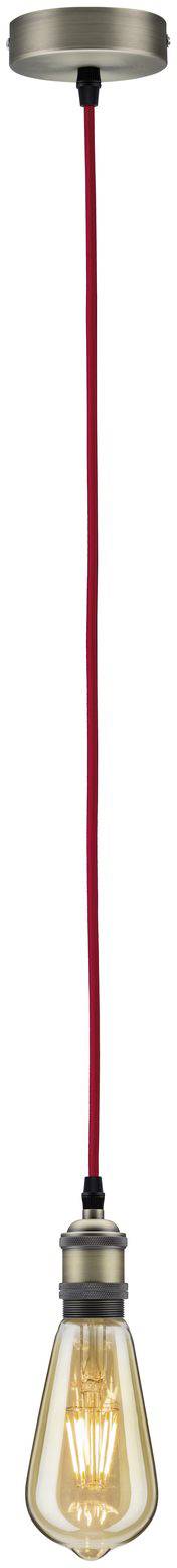 Paulmann Eldar 50386 Deckenleuchte LED E27 Rot, Nickel (gebürstet)