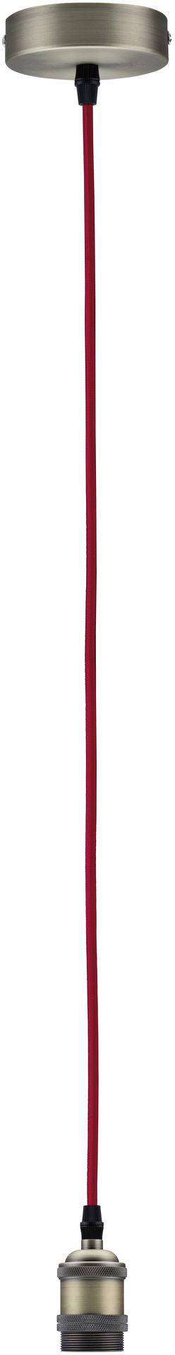 Paulmann Eldar 50386 Deckenleuchte LED E27 Rot, Nickel (gebürstet)