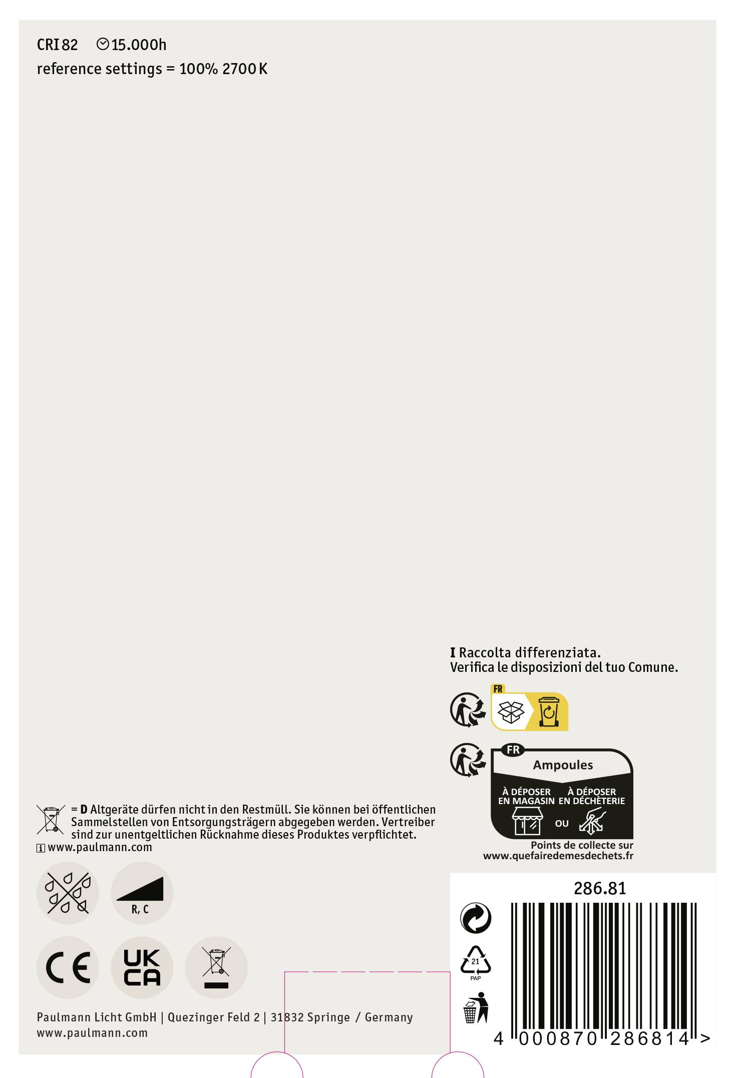 Paulmann 28681 LED EEK F (A - G) E27 Globeform 6.5W = 50W Warmweiß (Ø x H) 125mm x 174mm 1St.