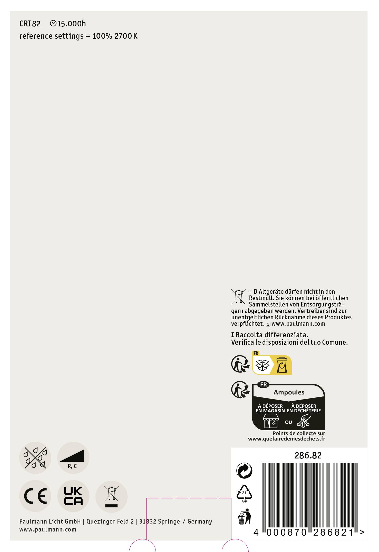 Paulmann 28682 LED EEK F (A - G) E27 Globeform 6.5W = 50W Warmweiß (Ø x H) 125mm x 174mm 1St.