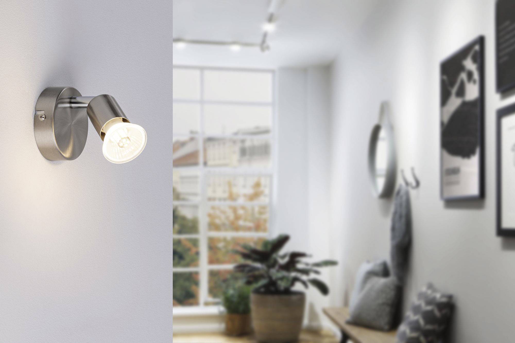 Paulmann Spotlight Carolina 66743 Wandleuchte GU10 LED Nickel (matt)