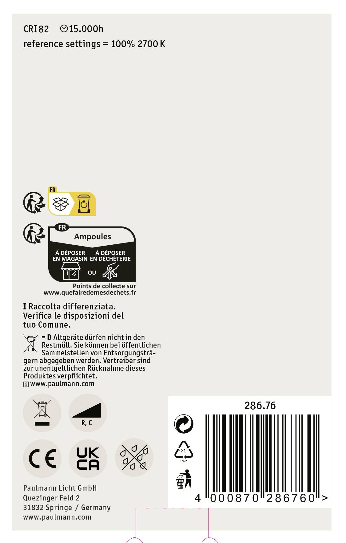 Paulmann 28676 LED EEK F (A - G) E27 Globeform 6.5W = 48W Warmweiß (Ø x H) 95mm x 138mm 1St.