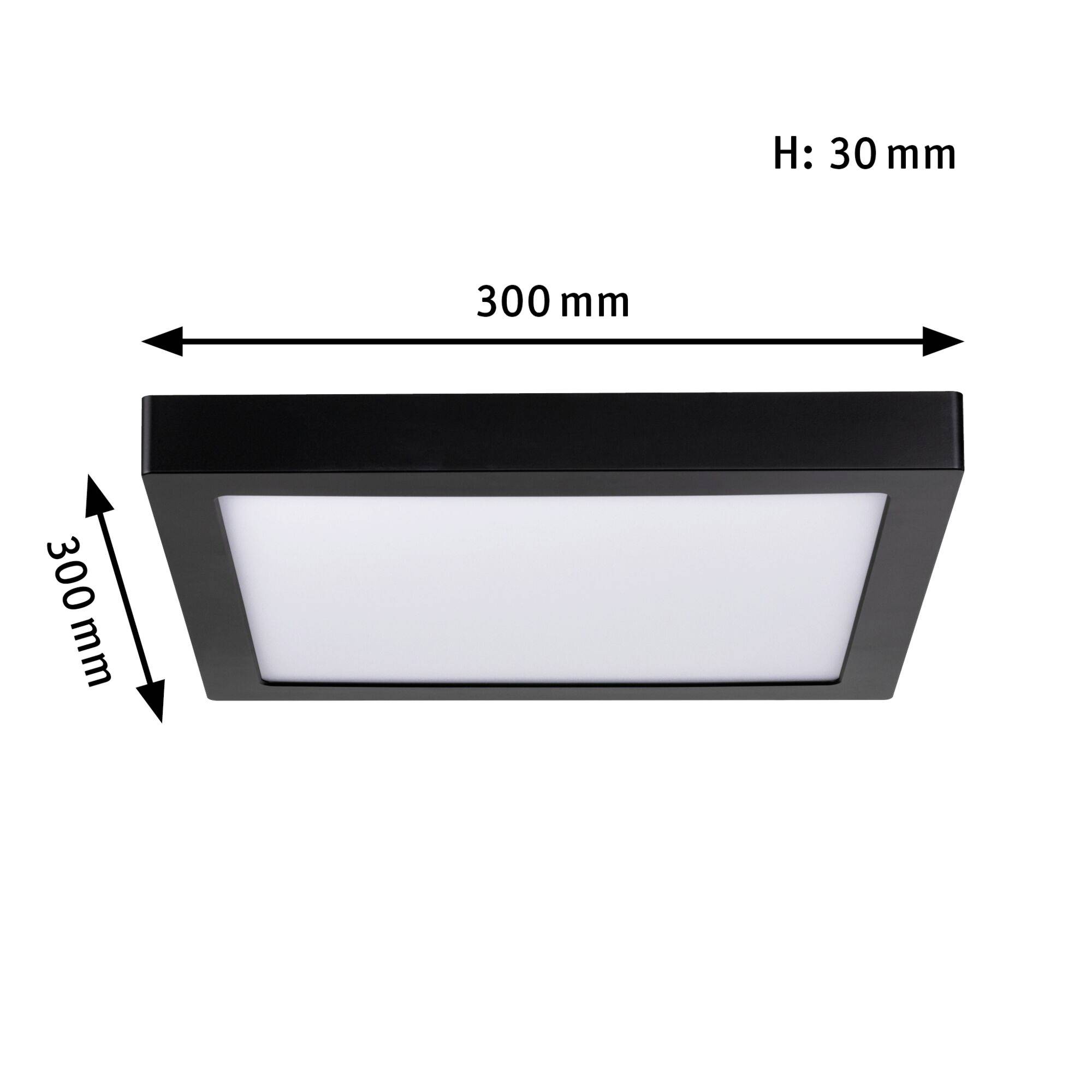 Paulmann Abia 70985 LED-Panel 22W Warmweiß Schwarz (matt)