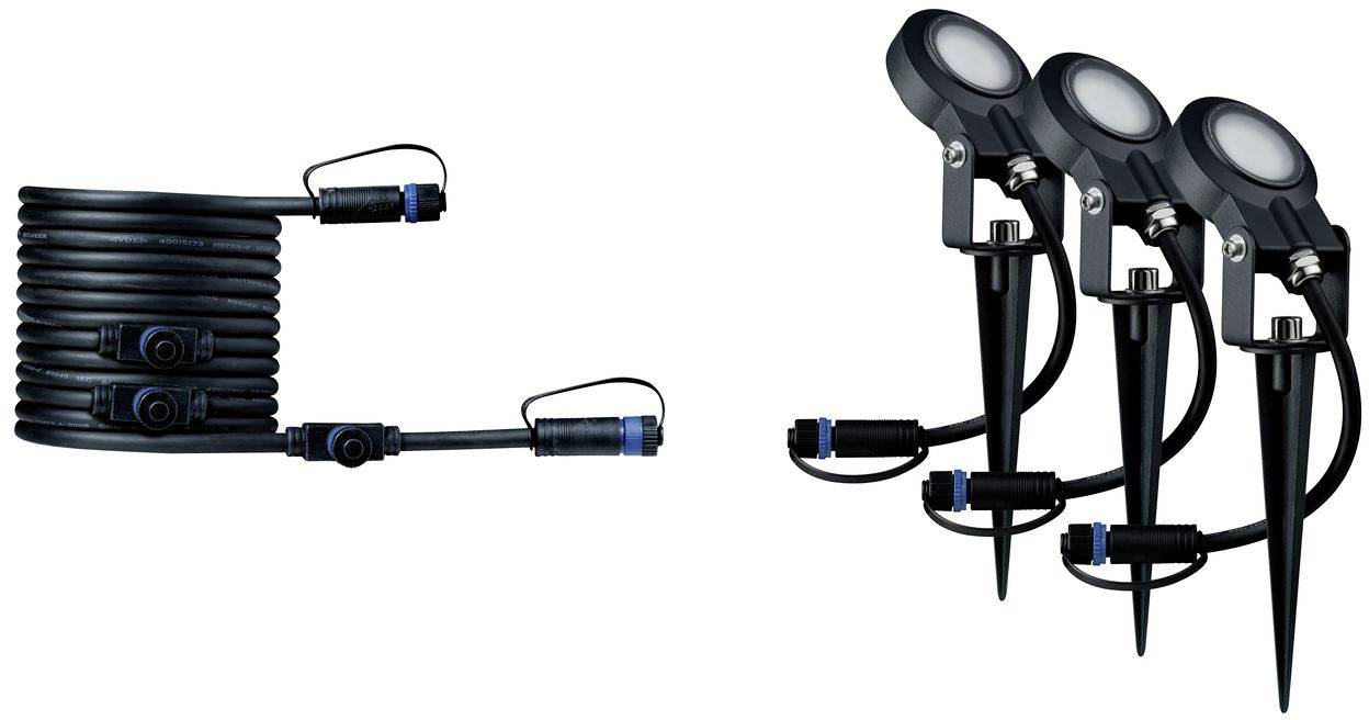 Paulmann Spot Sting Ergänzungsset IP67 93689 Beleuchtungssystem Plug & Shine LED 18W Warmweiß Anthrazit